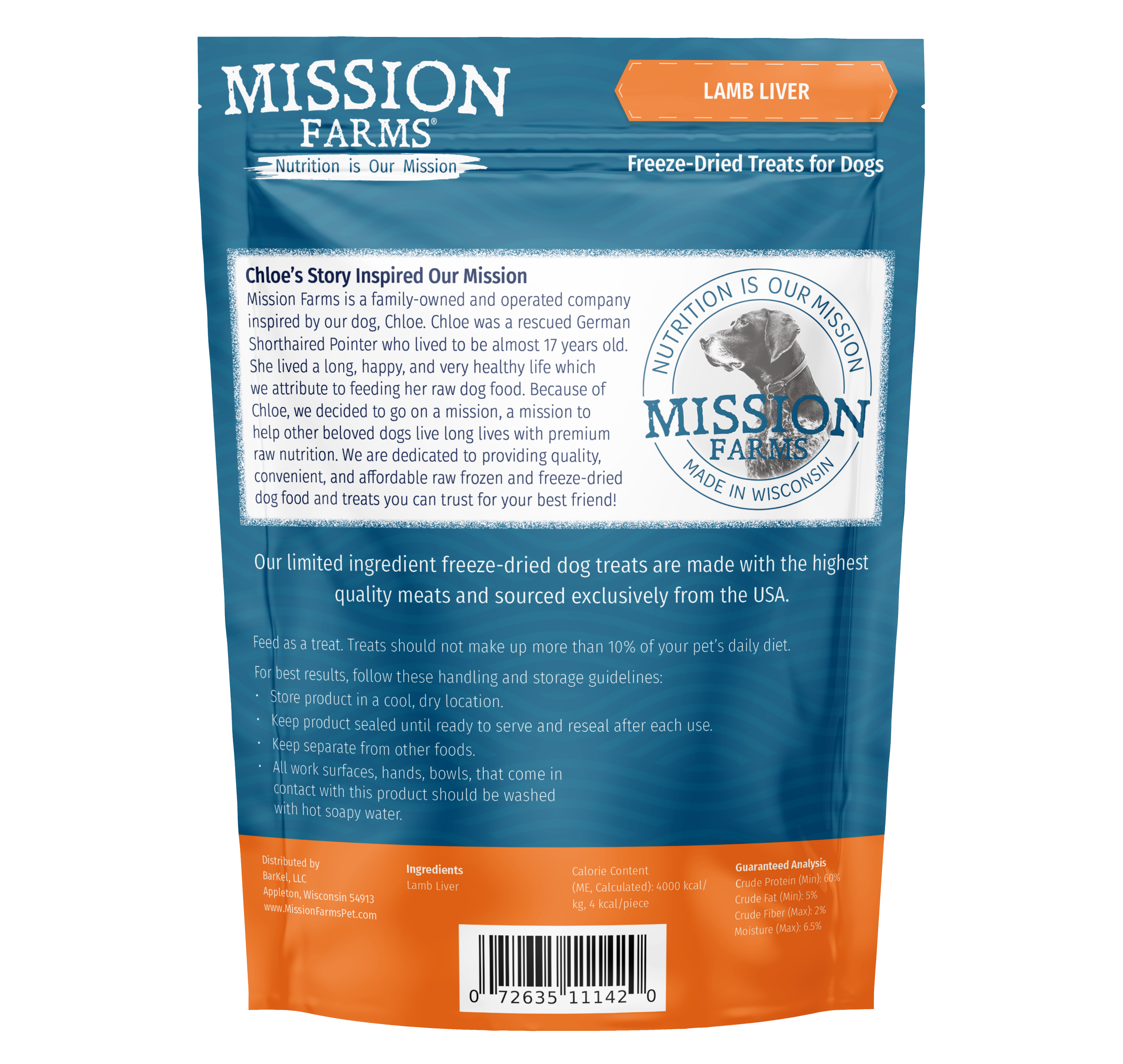 Nutritious Lamb Liver Dog Treats - 3 oz.