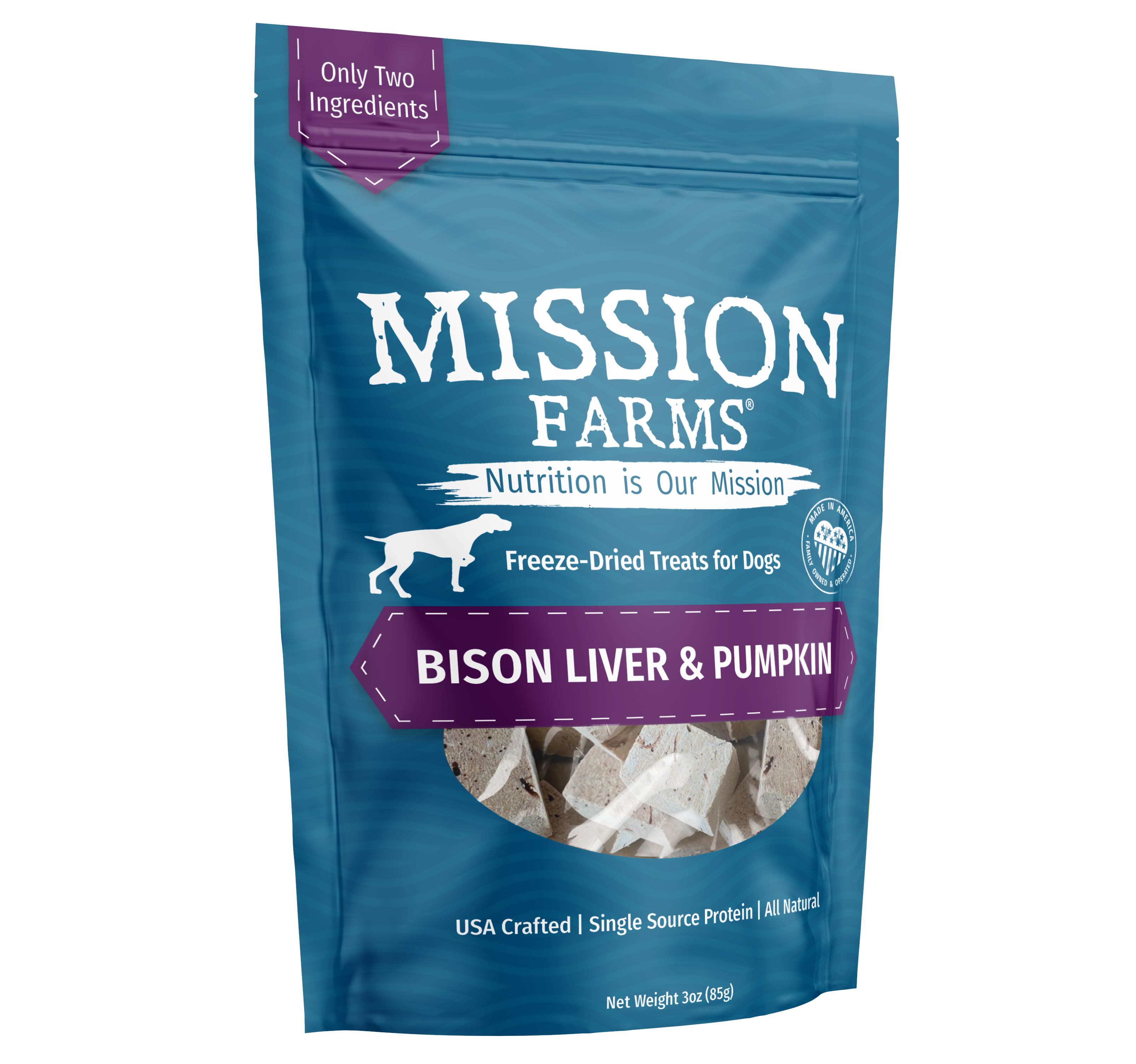 High-Protein Bison Liver & Pumpkin Dog Treats - 3 oz.