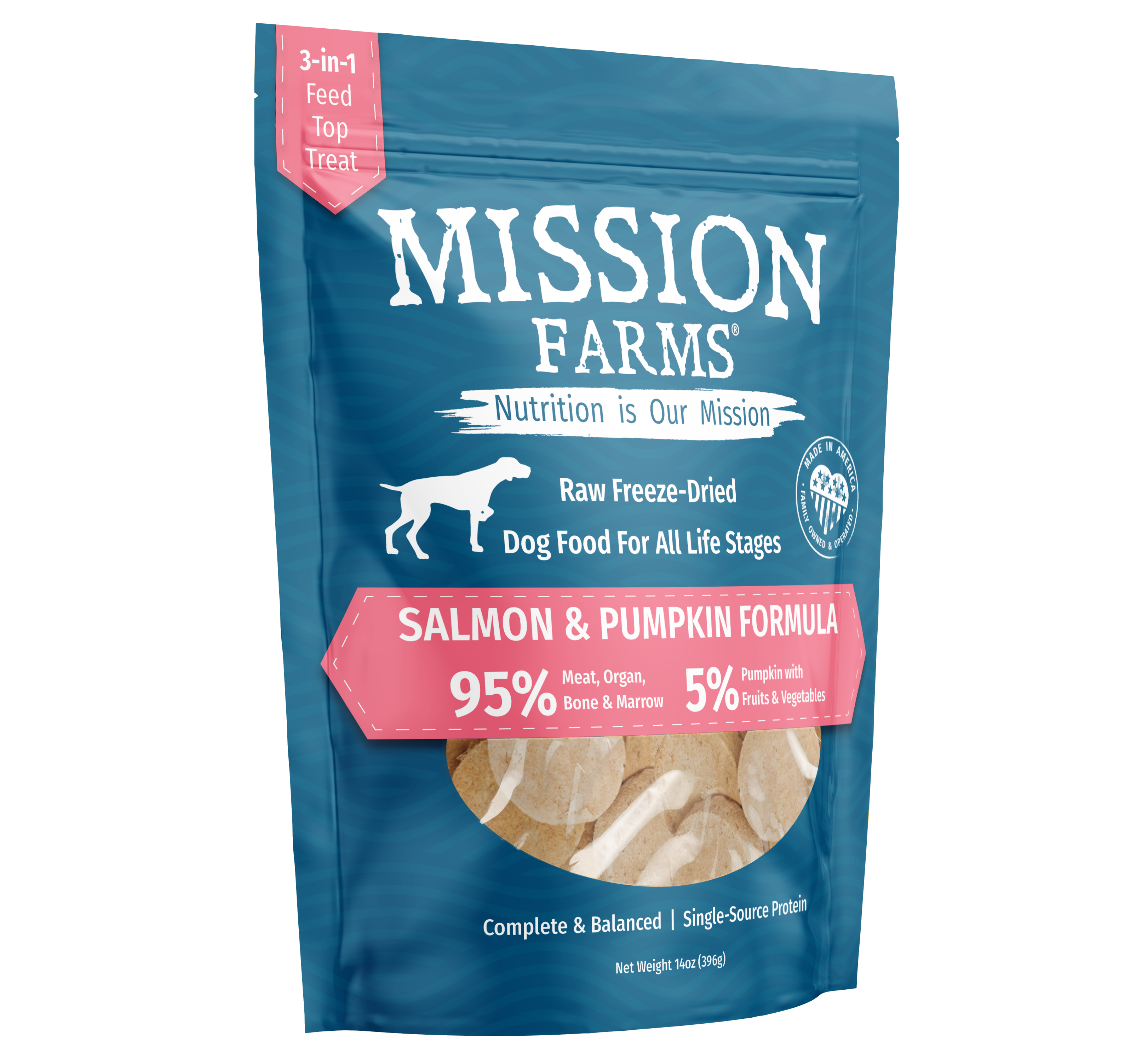 Nutritious Wild Salmon & Pumpkin Dog Food Patties - 14 oz.