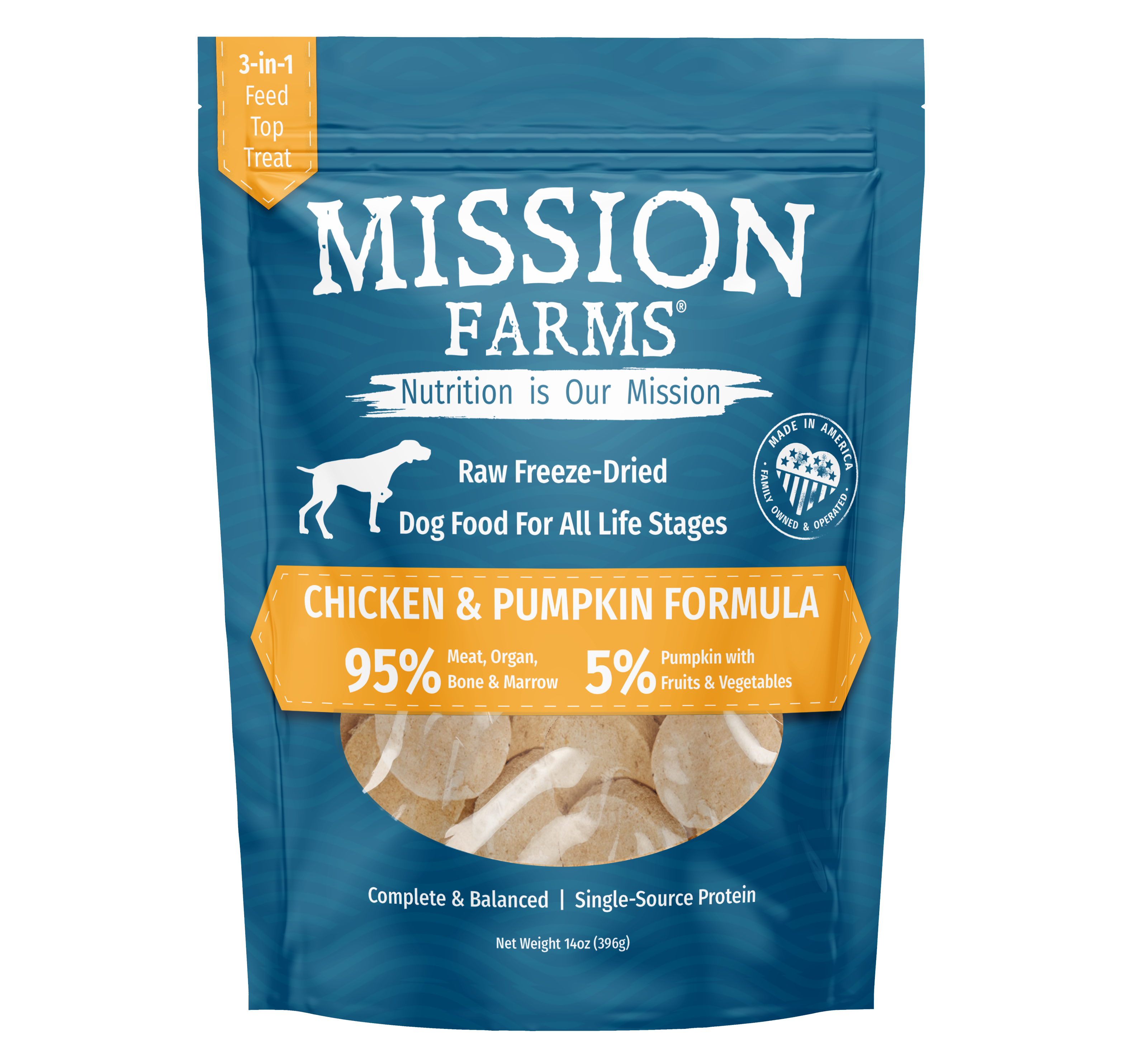 Natural Chicken & Pumpkin Dog Food Patties - 14 oz.