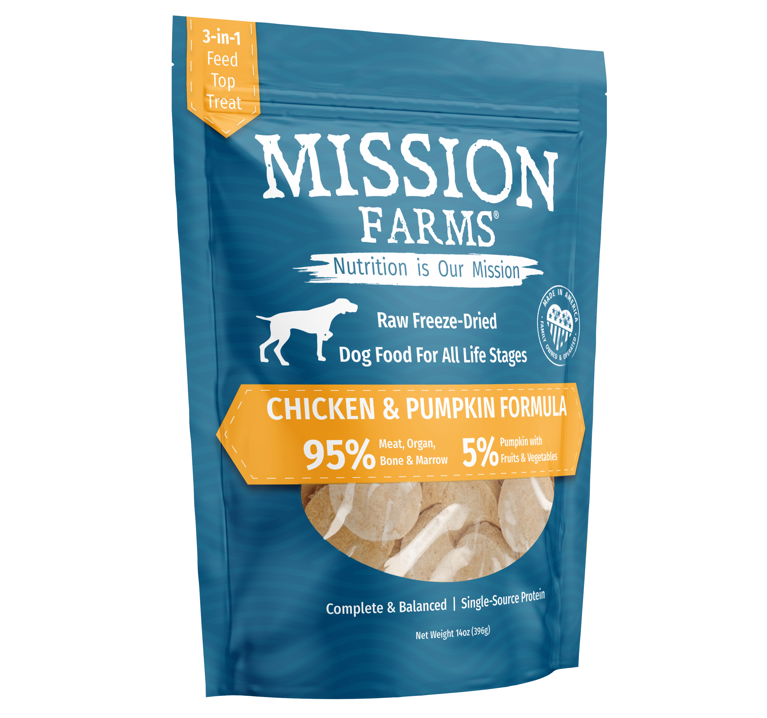 Natural Chicken & Pumpkin Dog Food Patties - 14 oz.