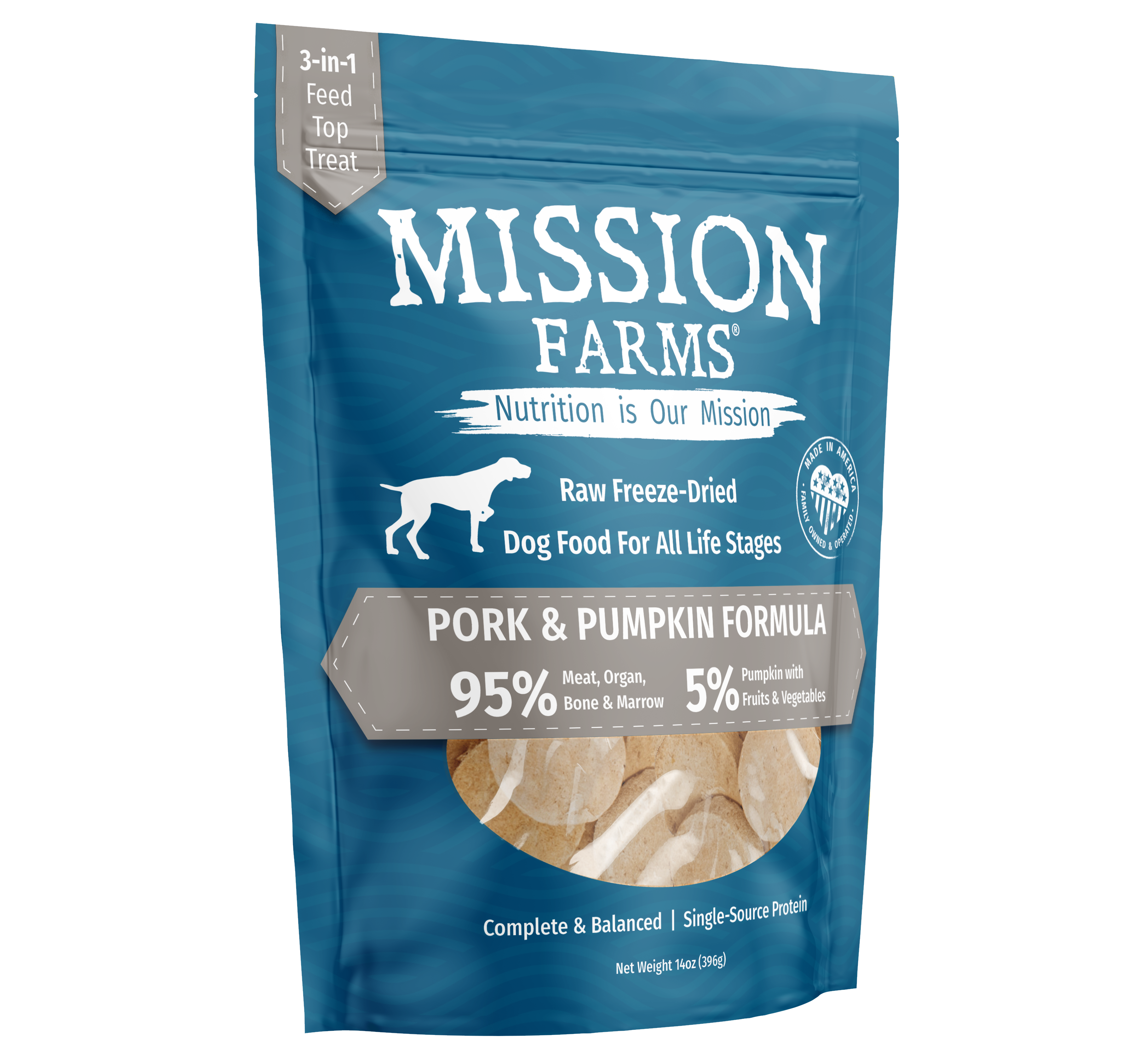 Nutritious Pork & Pumpkin Dog Food Patties - 14 oz.