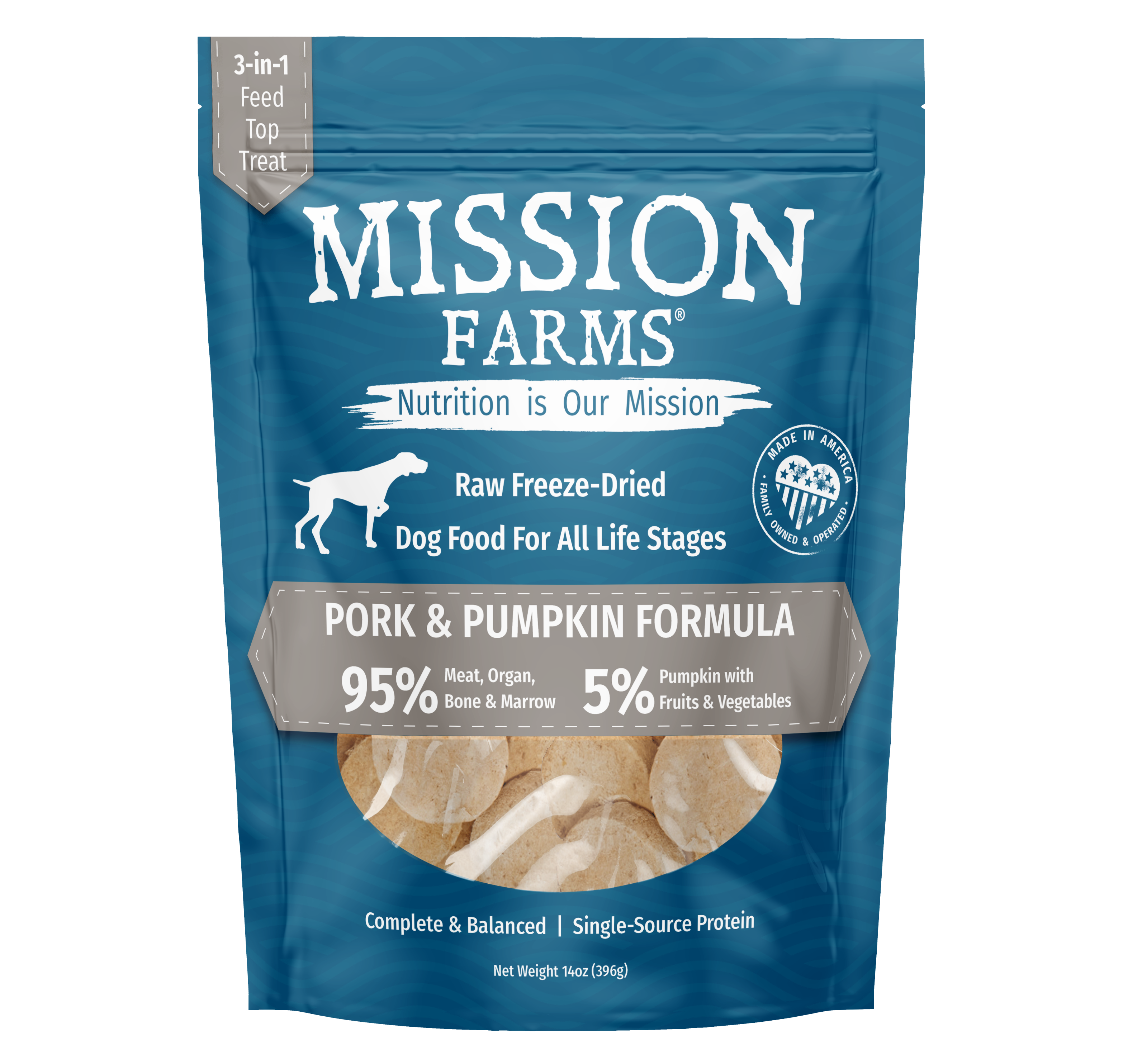 Nutritious Pork & Pumpkin Dog Food Patties - 14 oz.