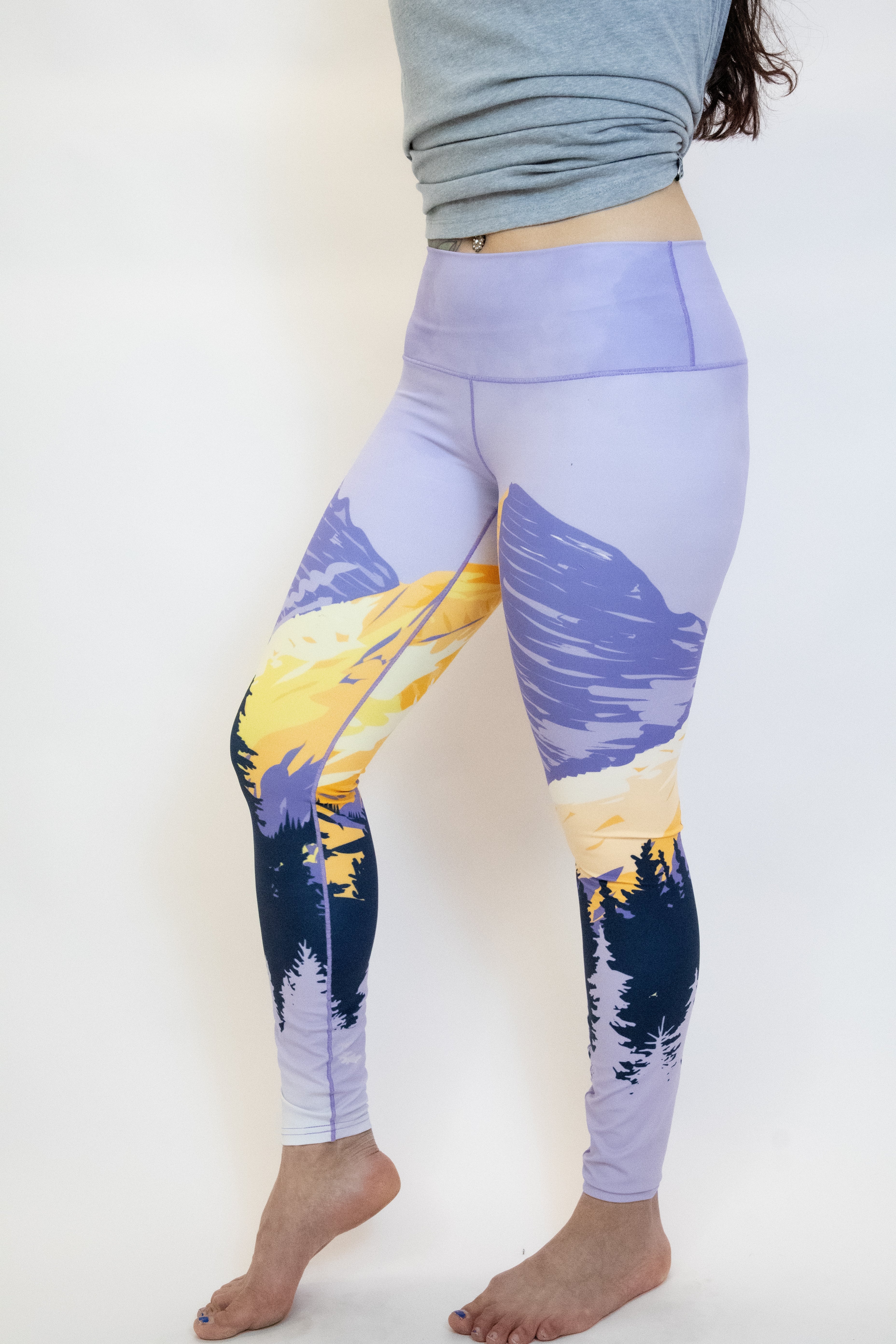 Eco-Friendly Painted Peaks Yoga Pants