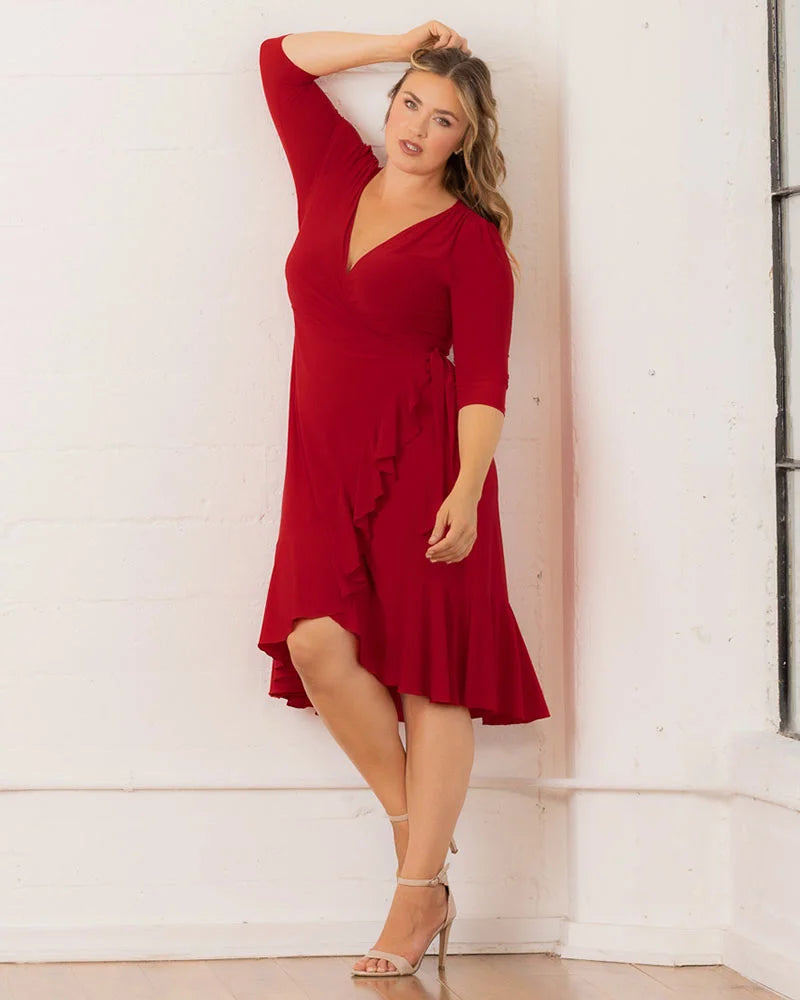 Plus Size Whimsy Wrap Dress