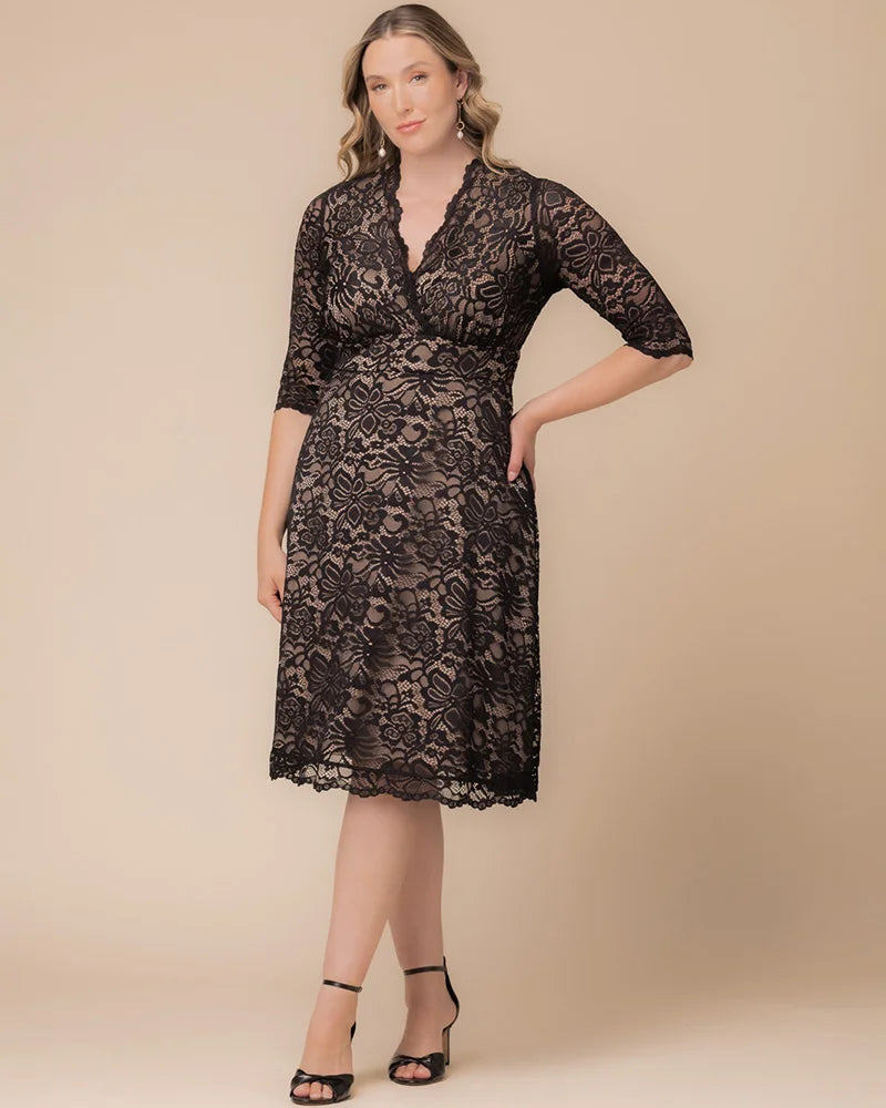 Plus Size Mademoiselle Lace Cocktail Dress