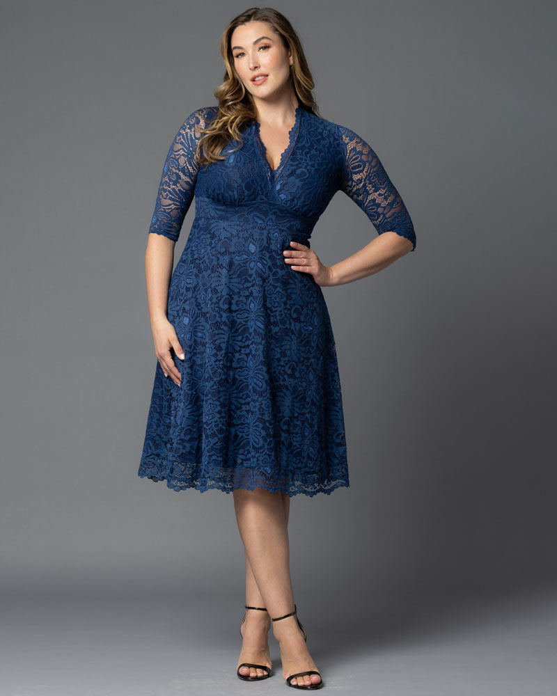 Plus Size Mademoiselle Lace Cocktail Dress