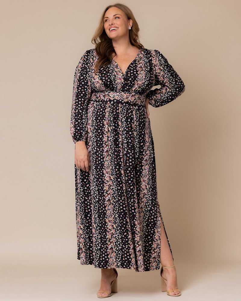 Plus Size Kelsey Long Sleeve Maxi Dress