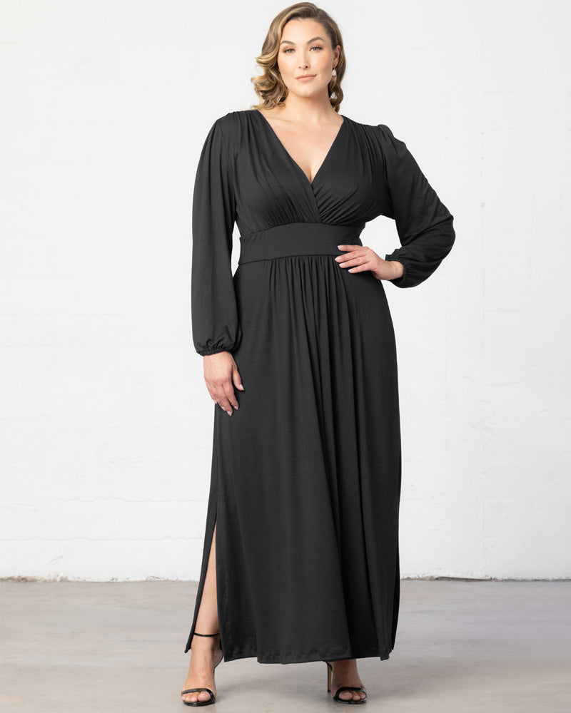 Plus Size Kelsey Long Sleeve Maxi Dress