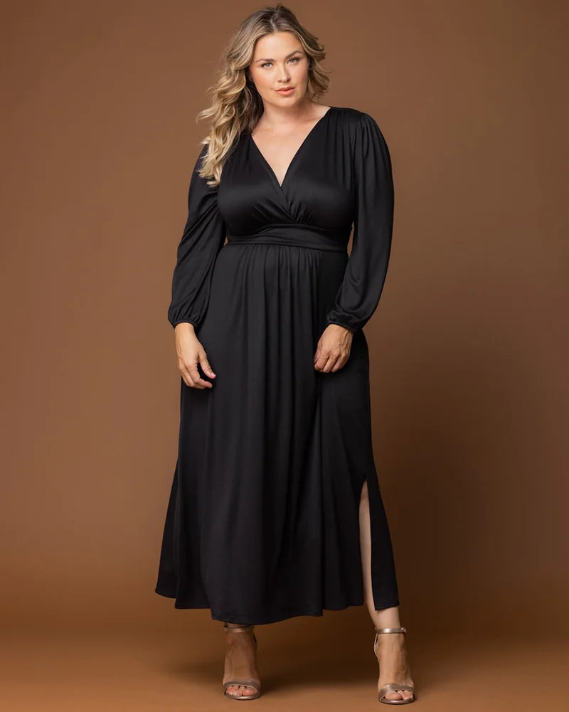 Plus Size Kelsey Long Sleeve Maxi Dress