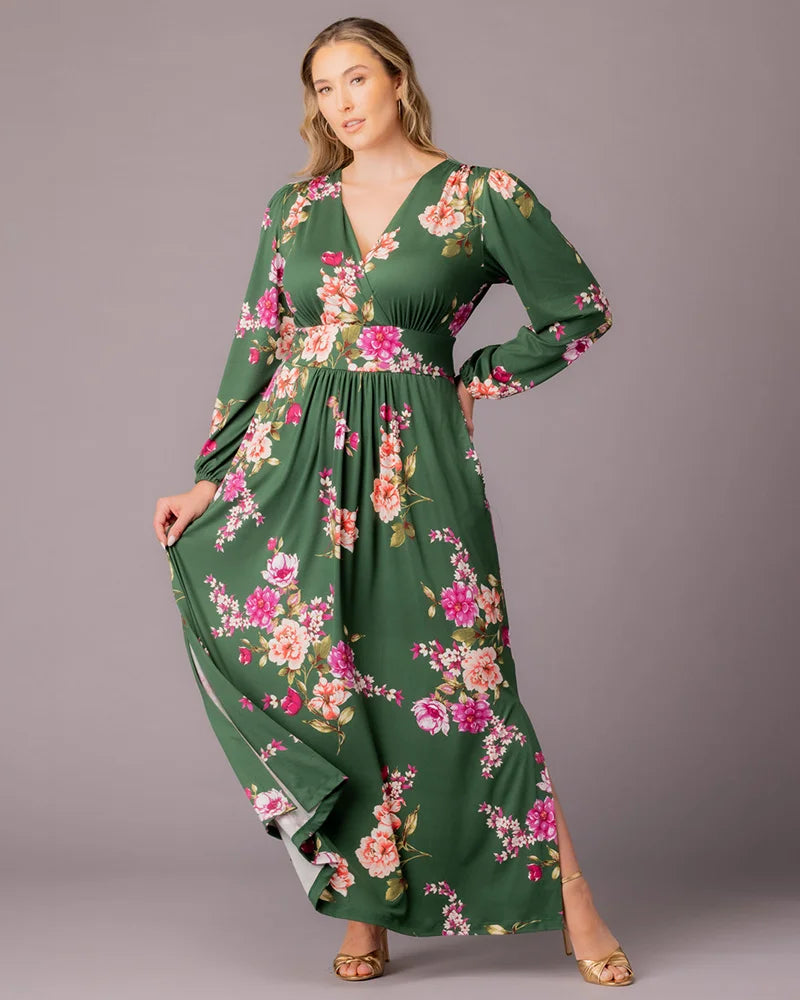 Plus Size Kelsey Long Sleeve Maxi Dress