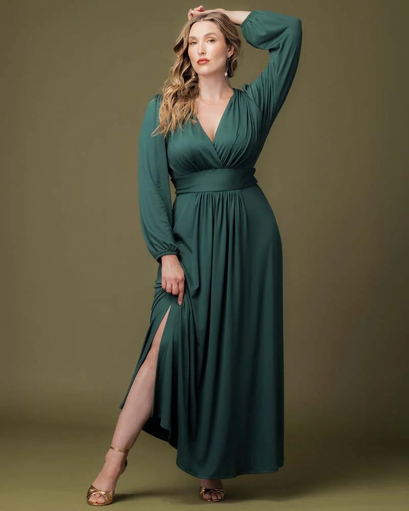 Plus Size Kelsey Long Sleeve Maxi Dress