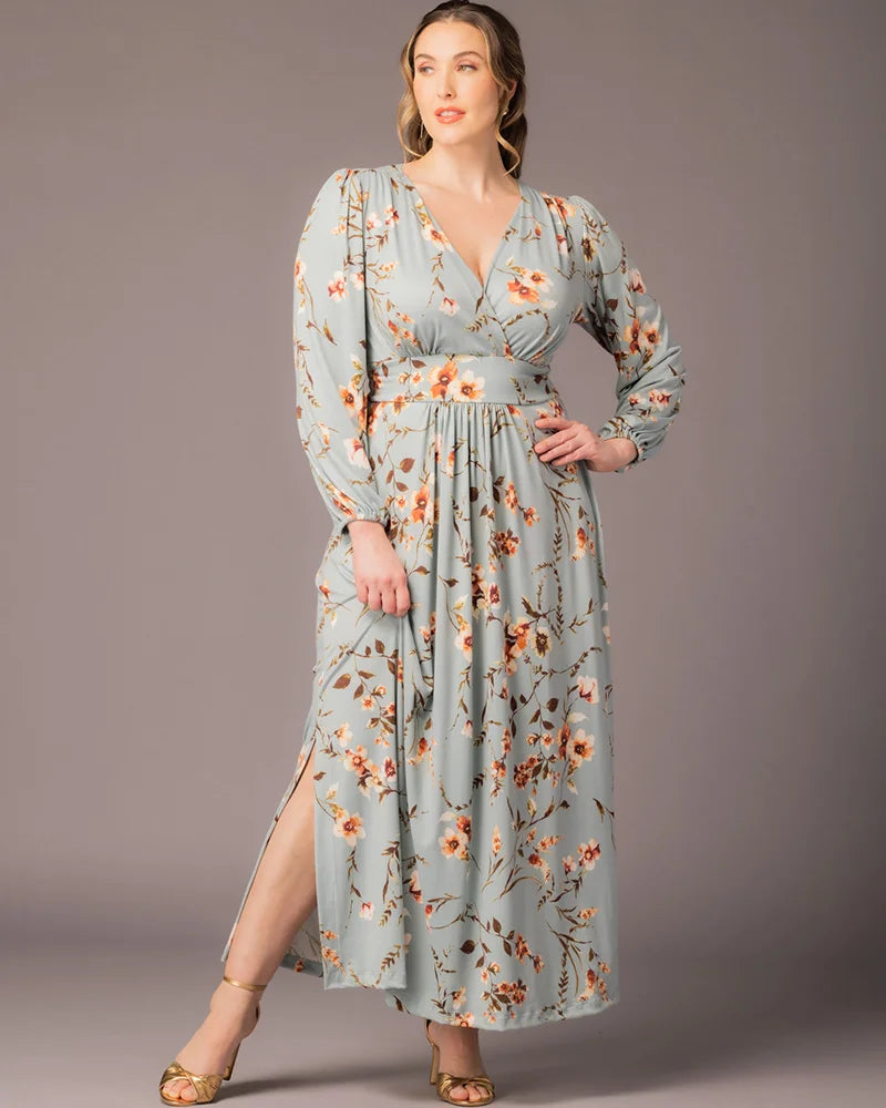 Plus Size Kelsey Long Sleeve Maxi Dress