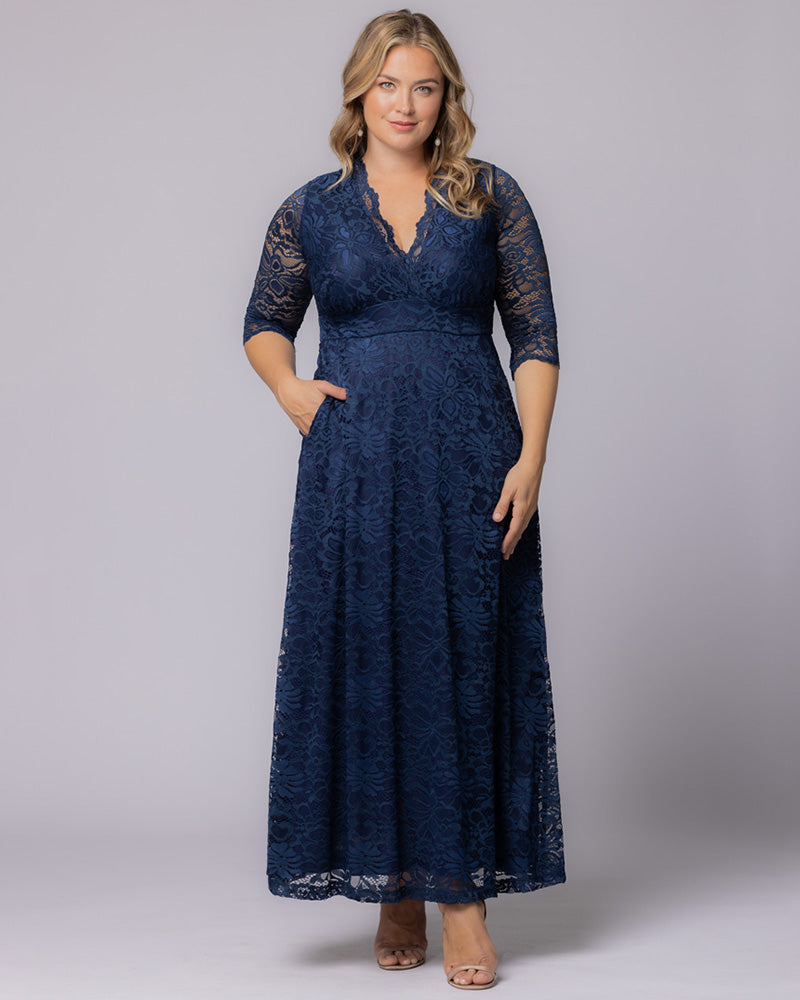 Plus Size Maria Lace Evening Gown