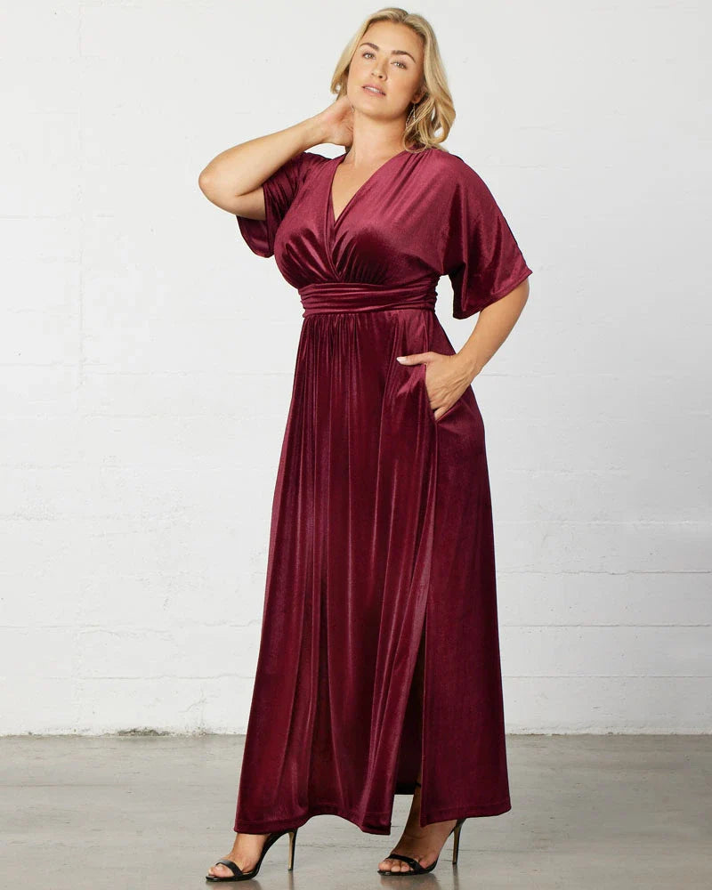 Plus Size Verona Velvet Evening Gown