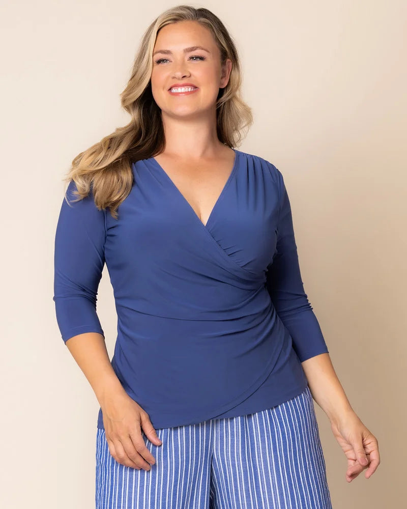 Plus Size Femme Fatale Faux Wrap Top