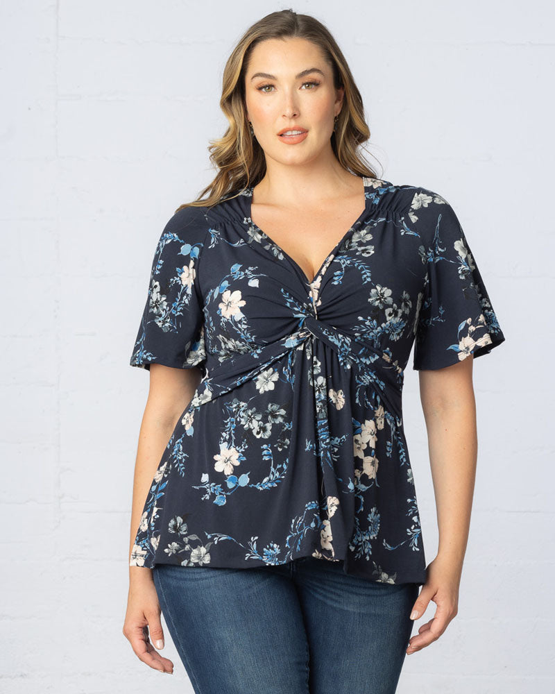 Plus Size Abby Twist Front Blouse