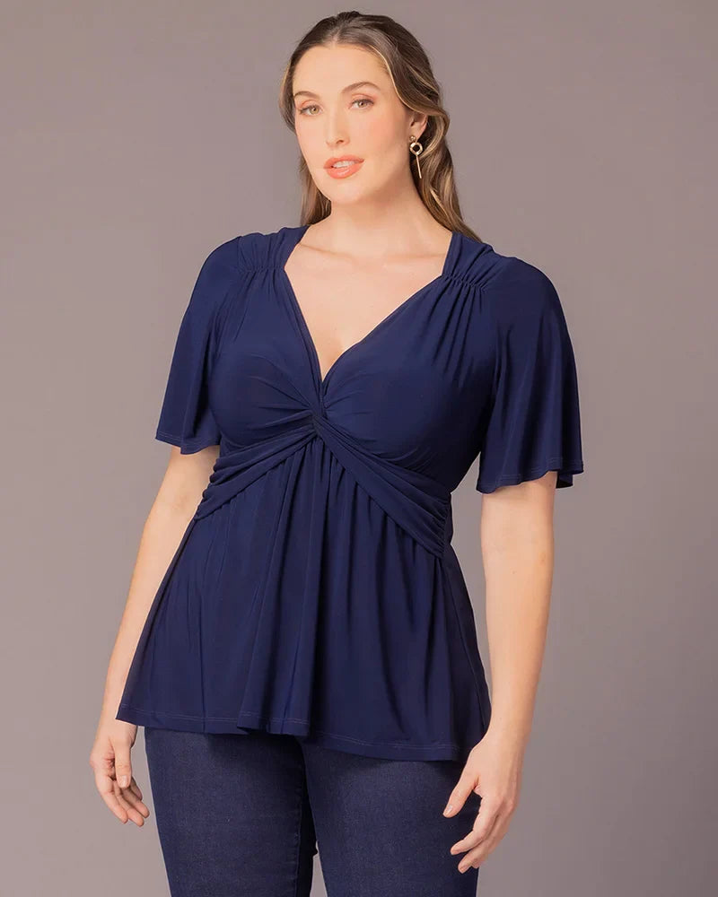 Plus Size Abby Twist Front Blouse
