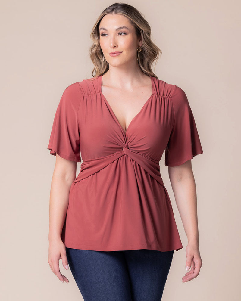 Plus Size Abby Twist Front Blouse
