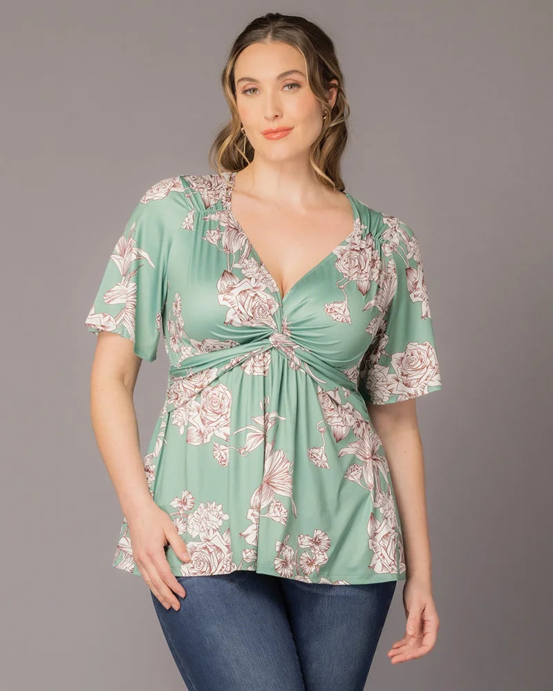 Plus Size Abby Twist Front Blouse