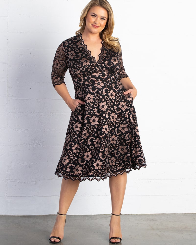 Plus Size Mon Cherie Lace Dress