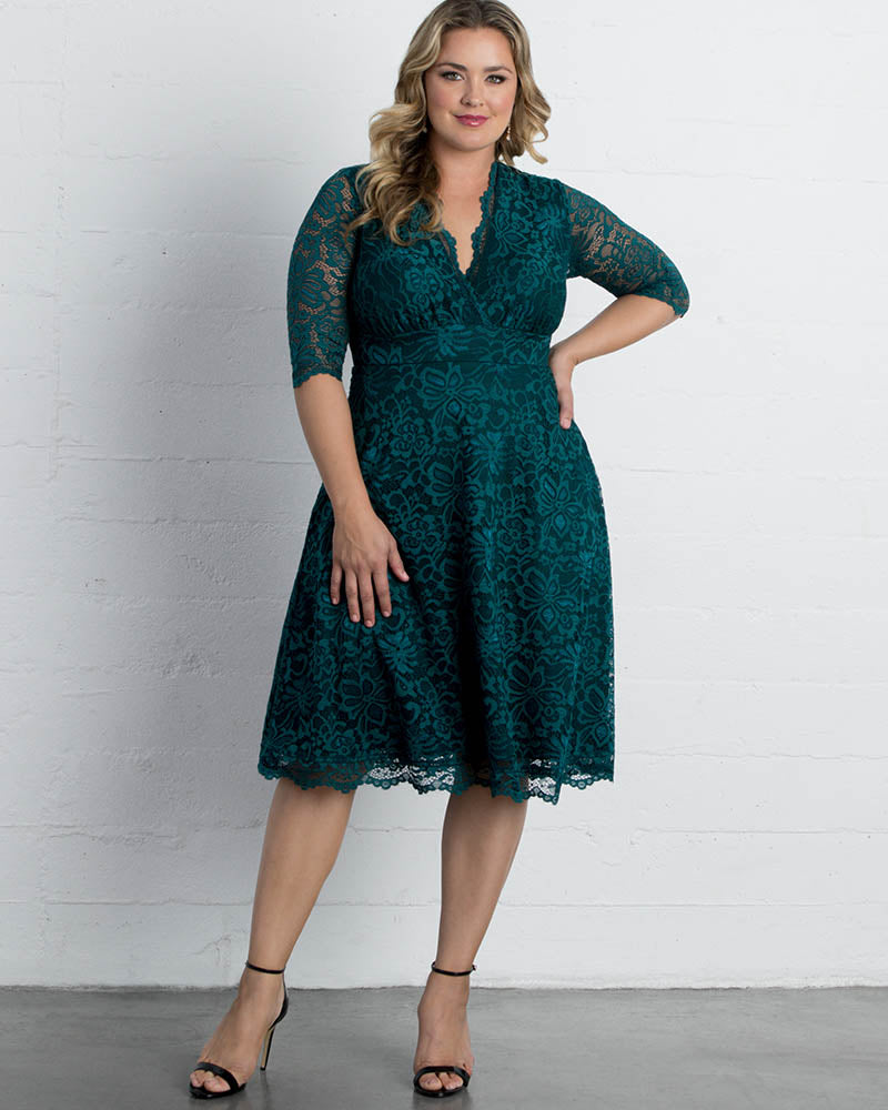 Plus Size Mademoiselle Lace Cocktail Dress