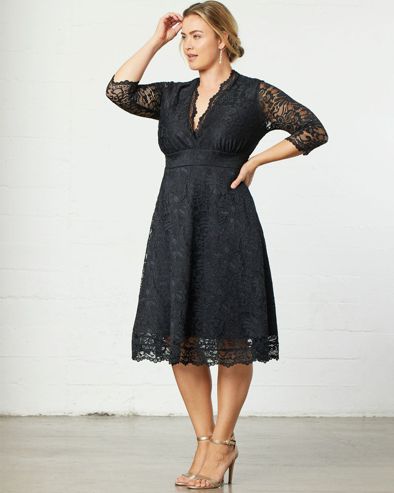 Plus Size Mademoiselle Lace Cocktail Dress
