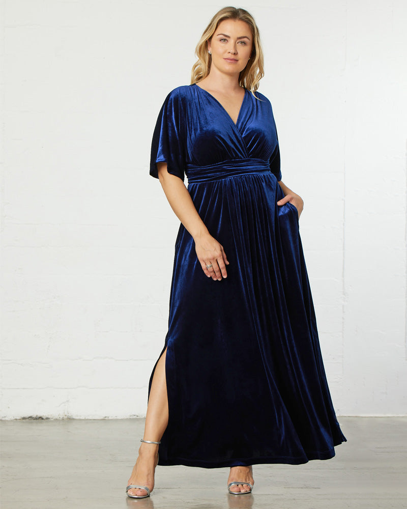 Plus Size Verona Velvet Evening Gown