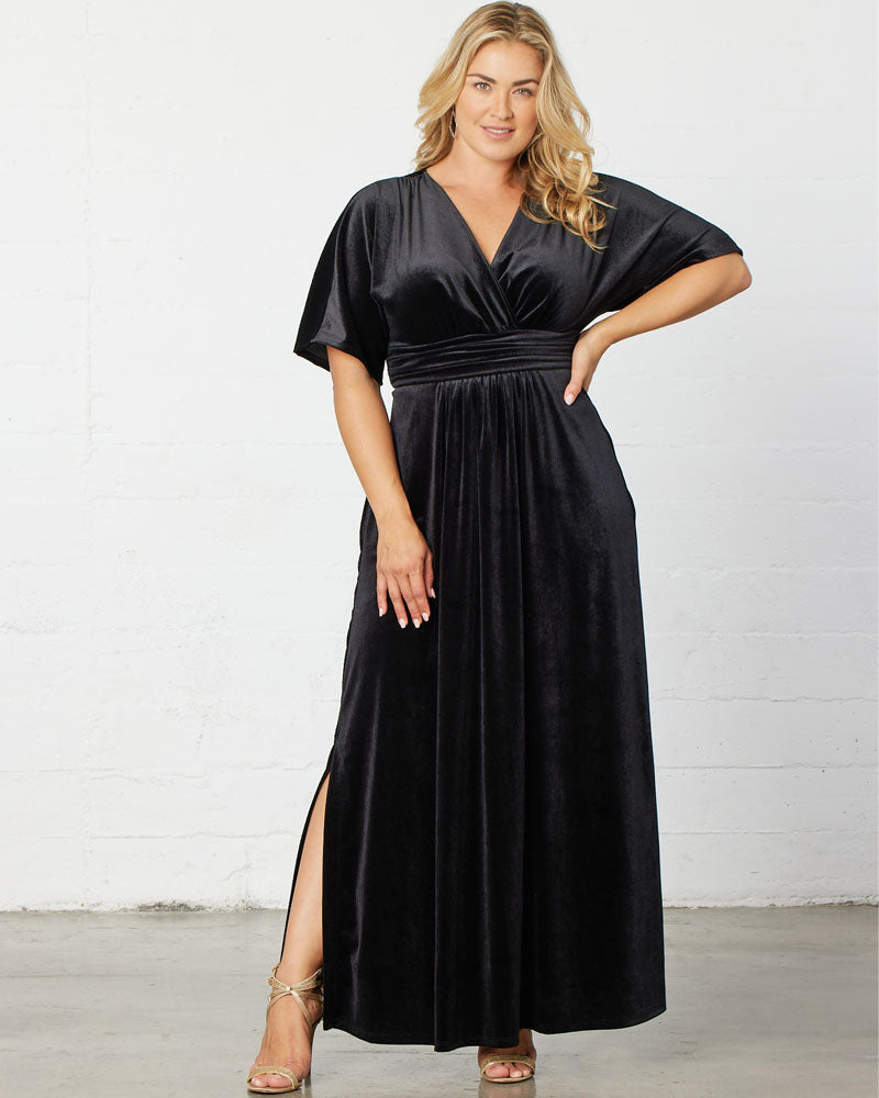 Plus Size Verona Velvet Evening Gown
