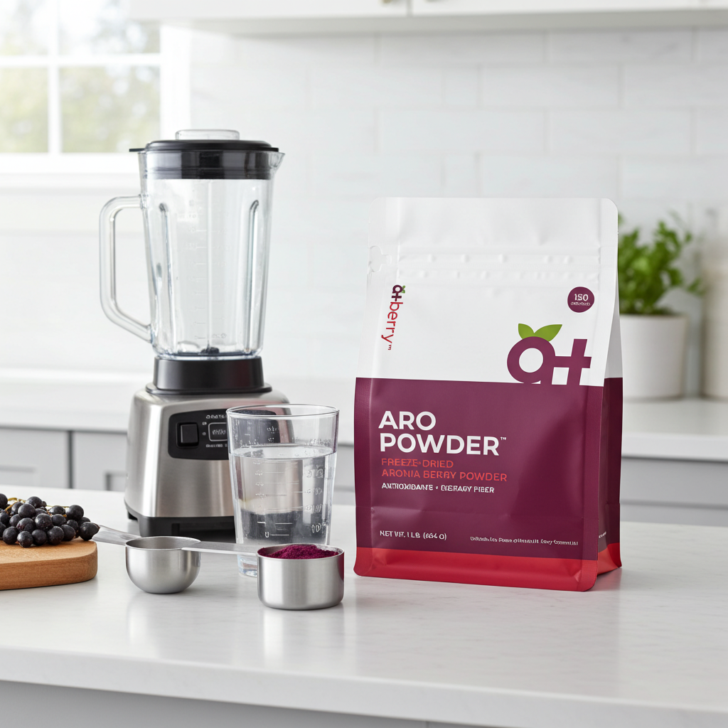 2 Pack AroPowder - Freeze Dried Aronia Berry (Chokeberry) Powder, The Ultimate Superfruit Powder
