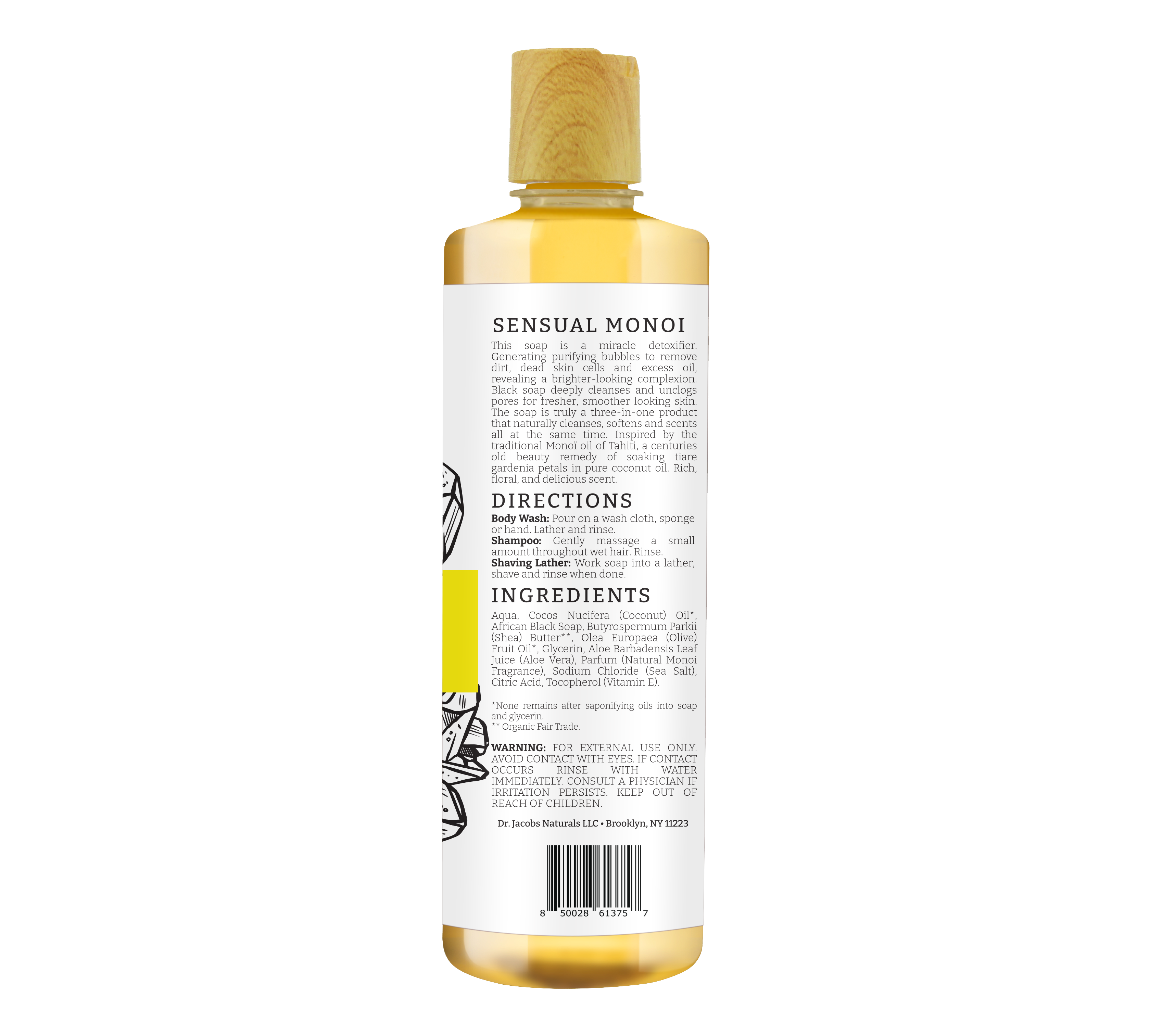 Black Soap Detoxifying Cleanser - Monoi Scent