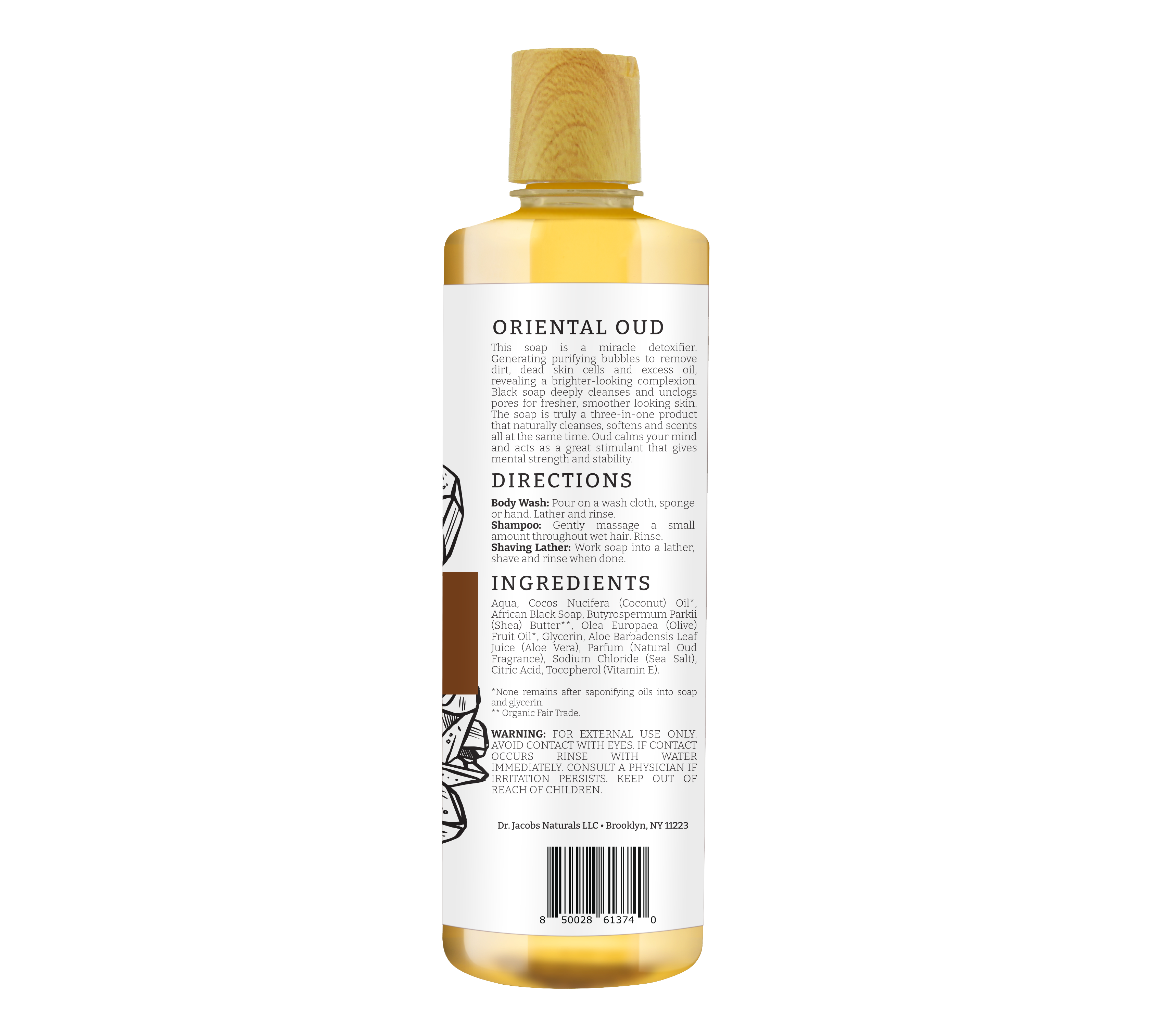 Detoxifying Black Soap - Oriental Oud 32 oz
