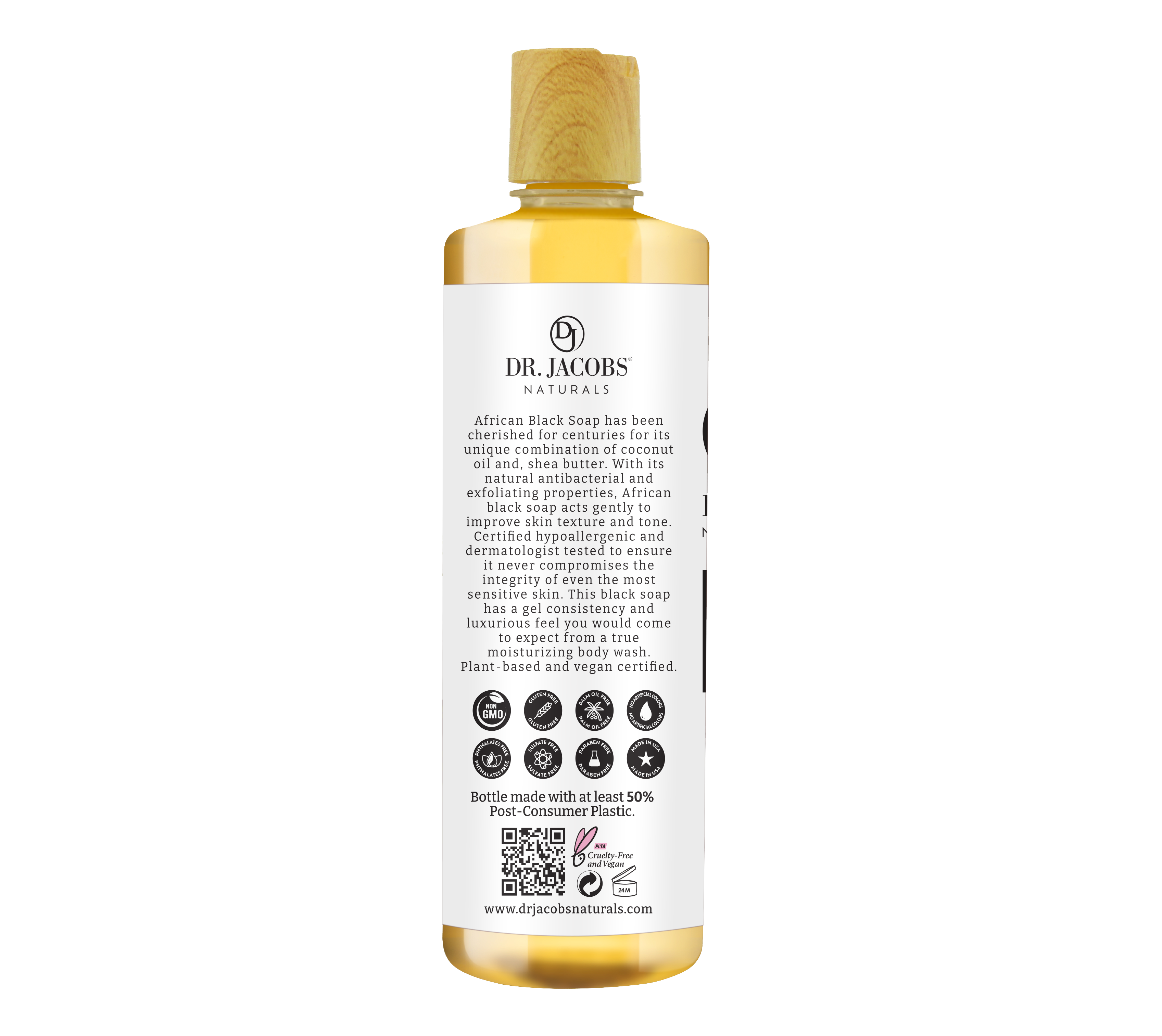 Detoxifying Raw Black Soap Body Wash - 32 oz.
