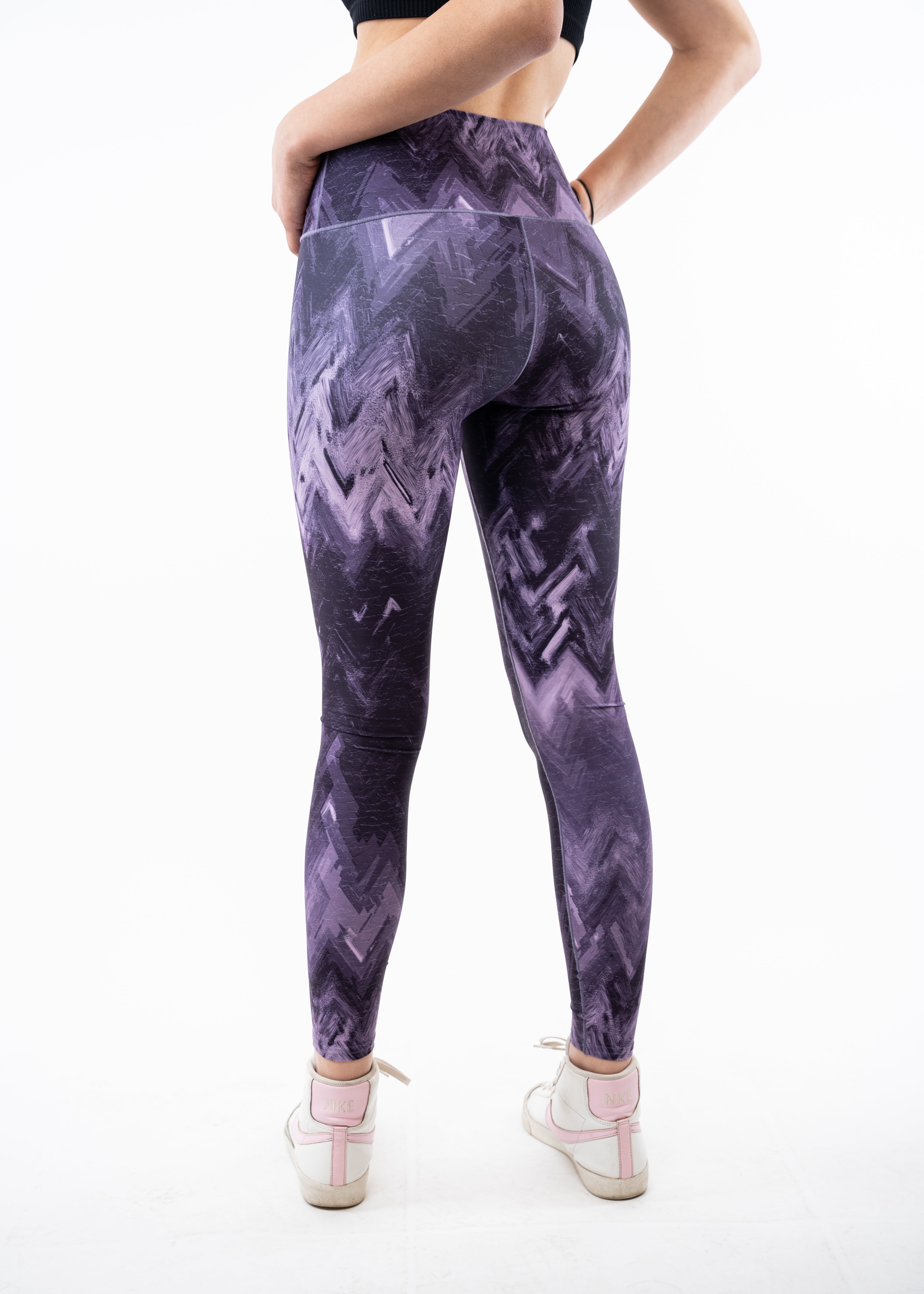 Eco-Friendly Purple Wave Yoga Pants