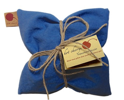 Hot Cherry Square Heat Pillow - Blue Denim