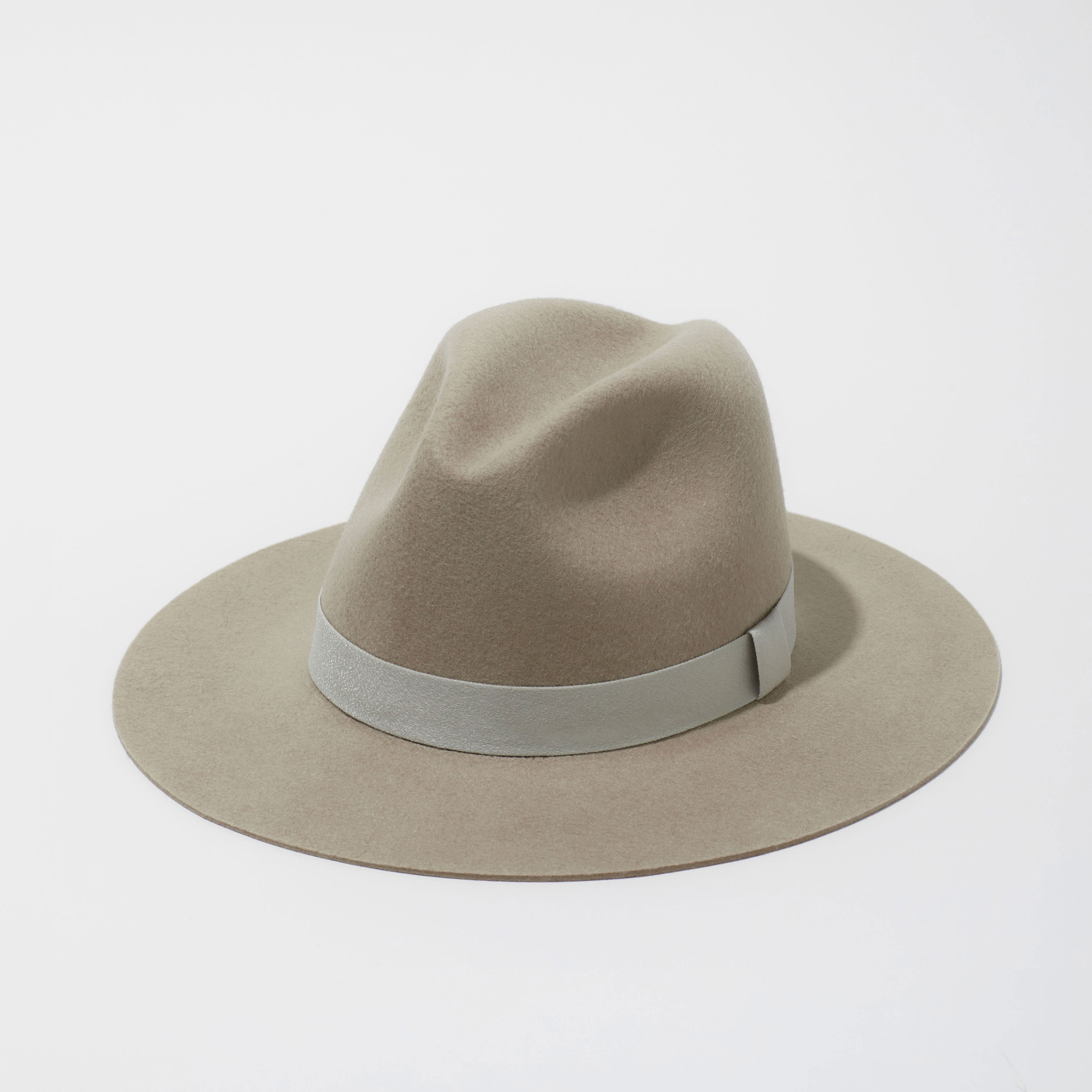Classic Wool Hat - Silver Sand w/ Silk Ribbon Trim