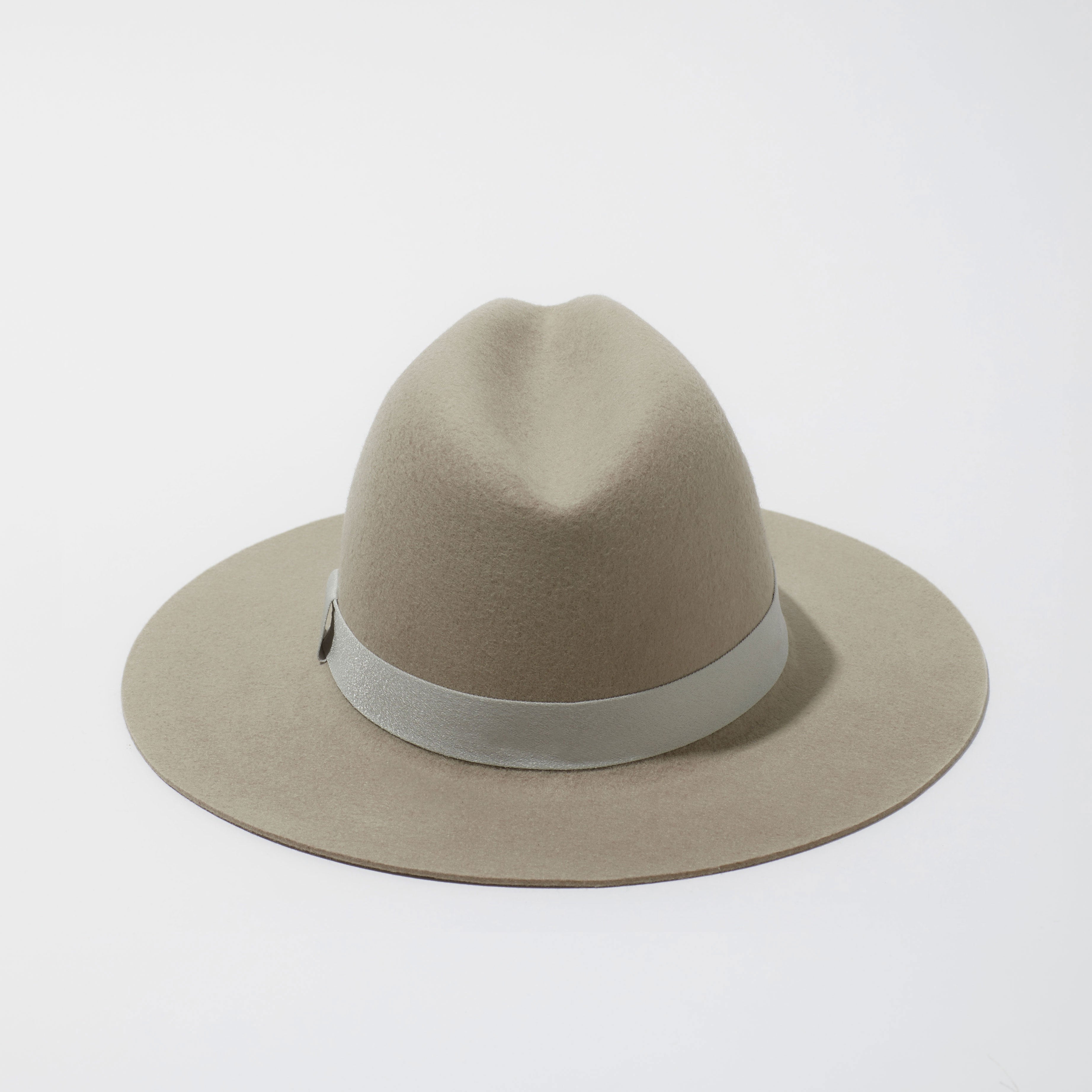 Classic Wool Hat - Silver Sand w/ Silk Ribbon Trim