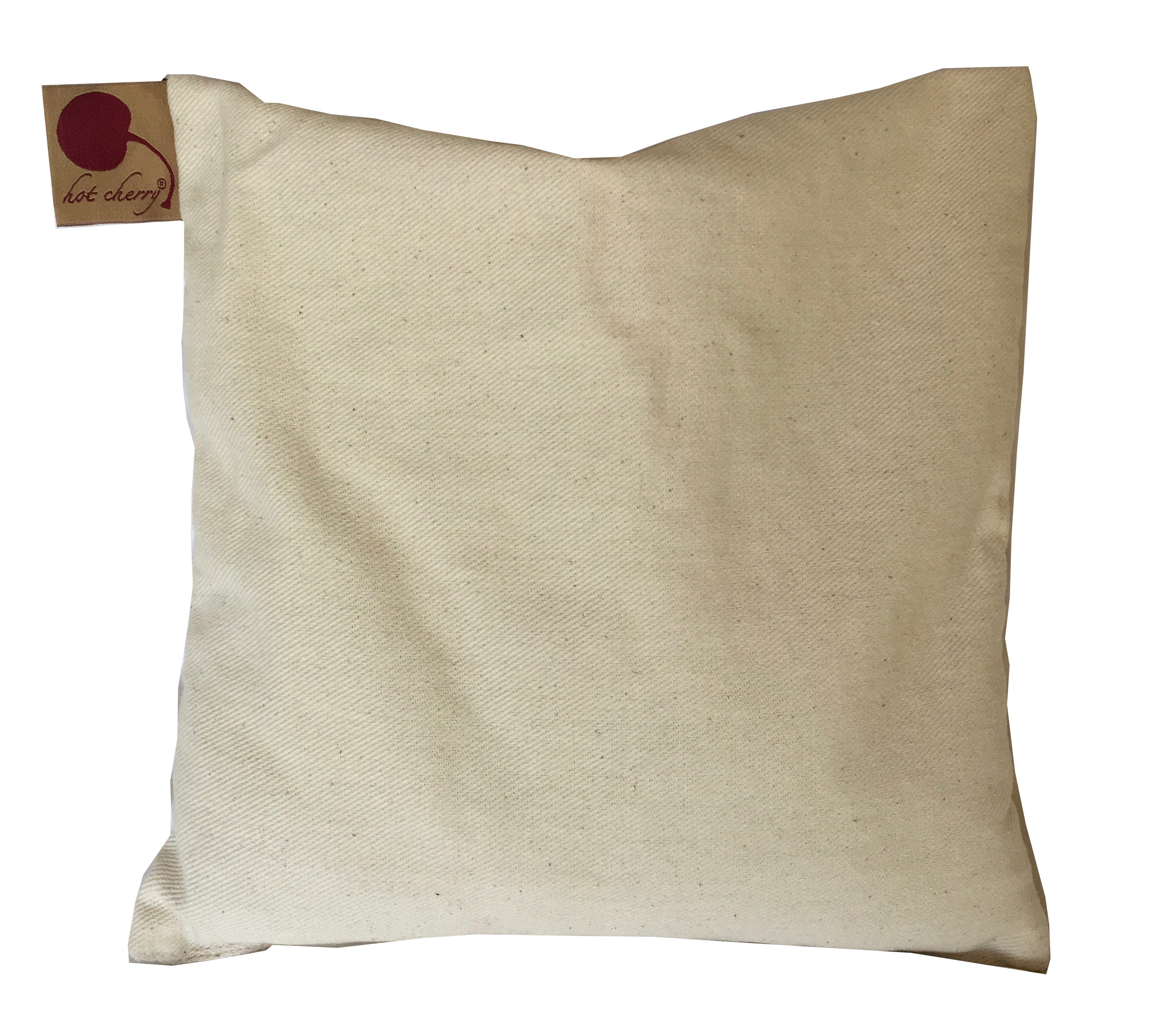 Hot Cherry Square Heat Pillow - Natural Denim