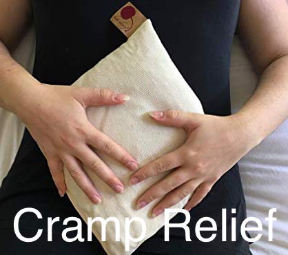 Hot Cherry Square Heat Pillow - Natural Denim