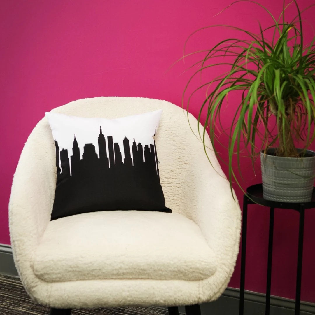 Skyline City Charm 16" by 16" Throw Pillow - Choose Your City