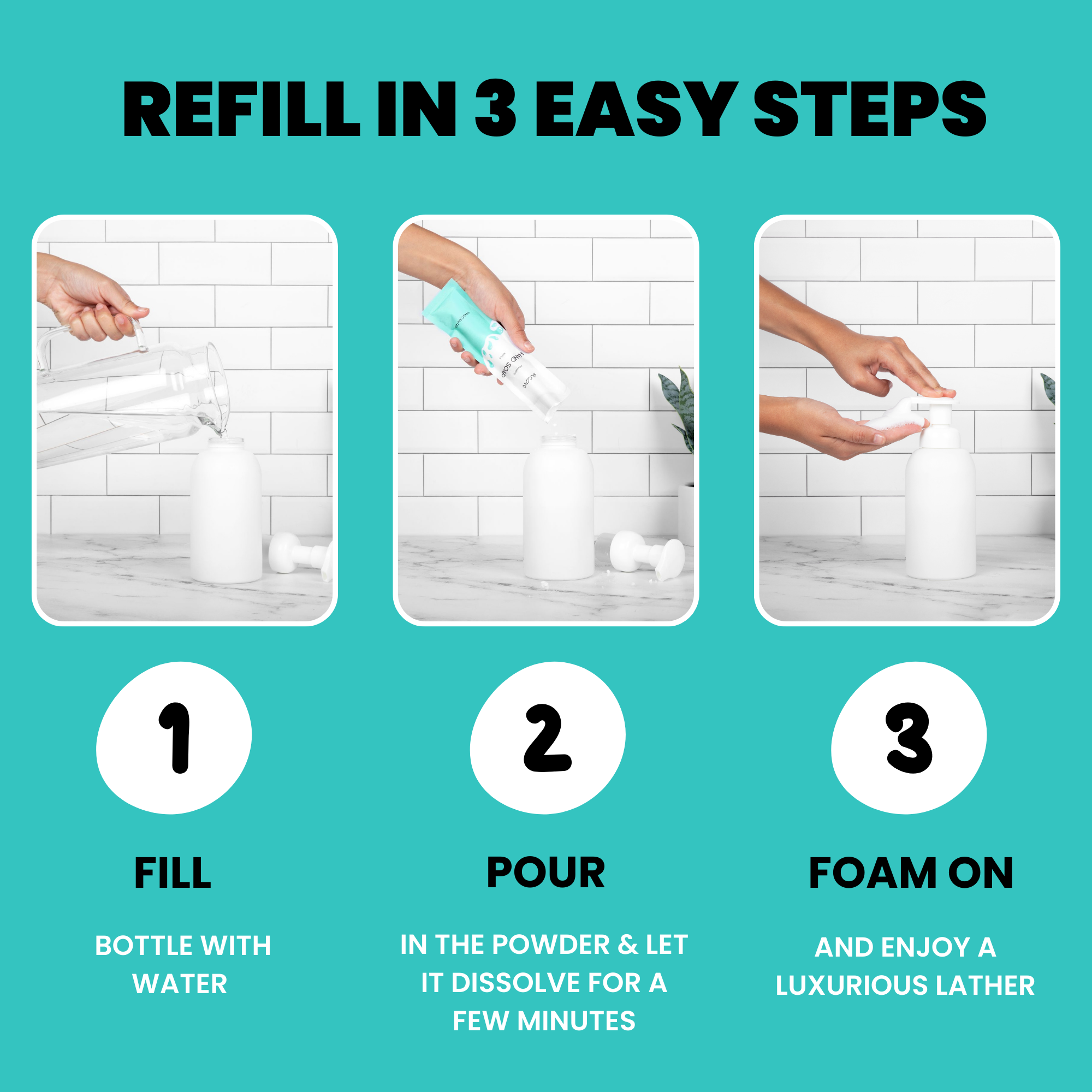 Plastic-Free Foaming Hand Soap Starter Set - Unscented