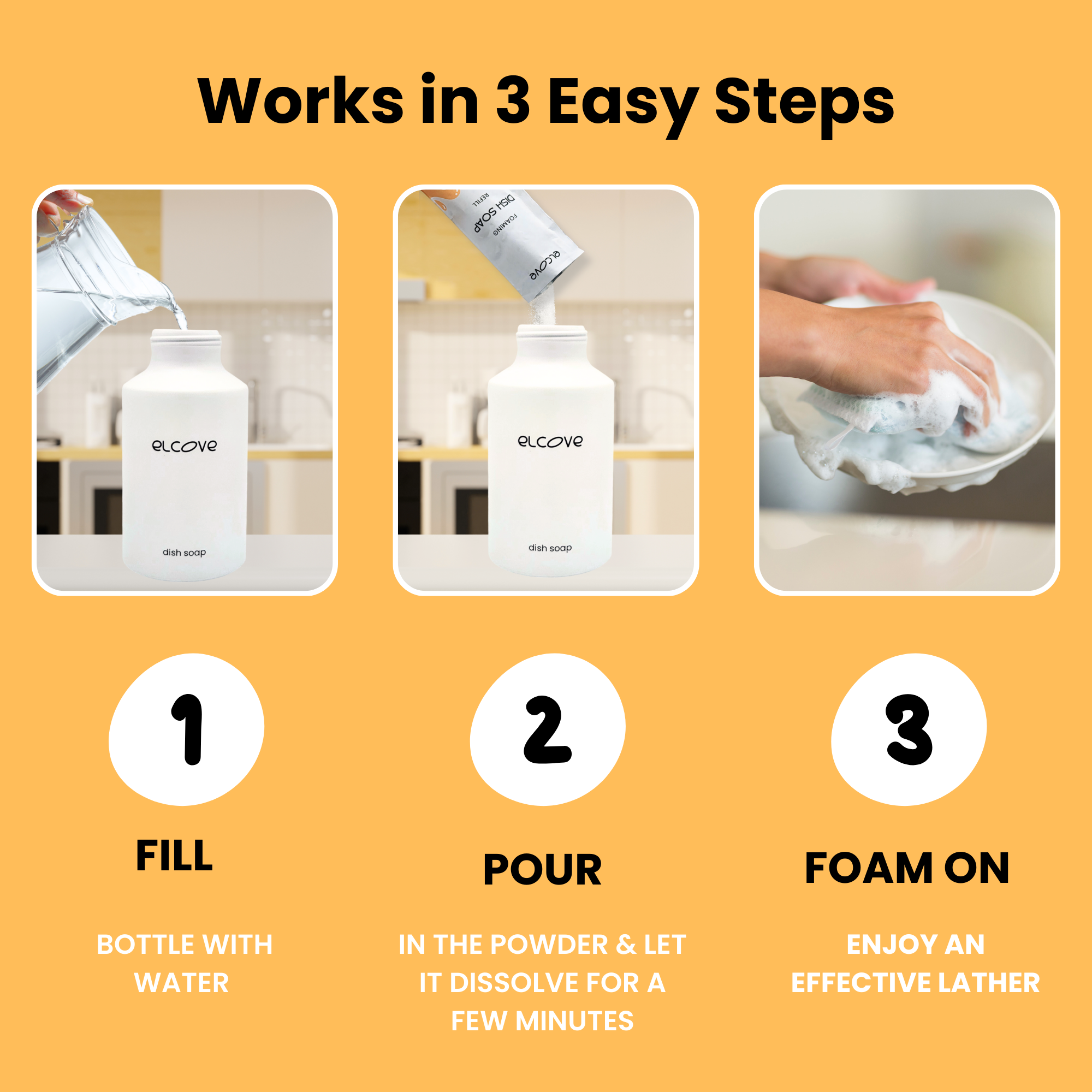 Foaming Dish Soap Starter Set - Mango
