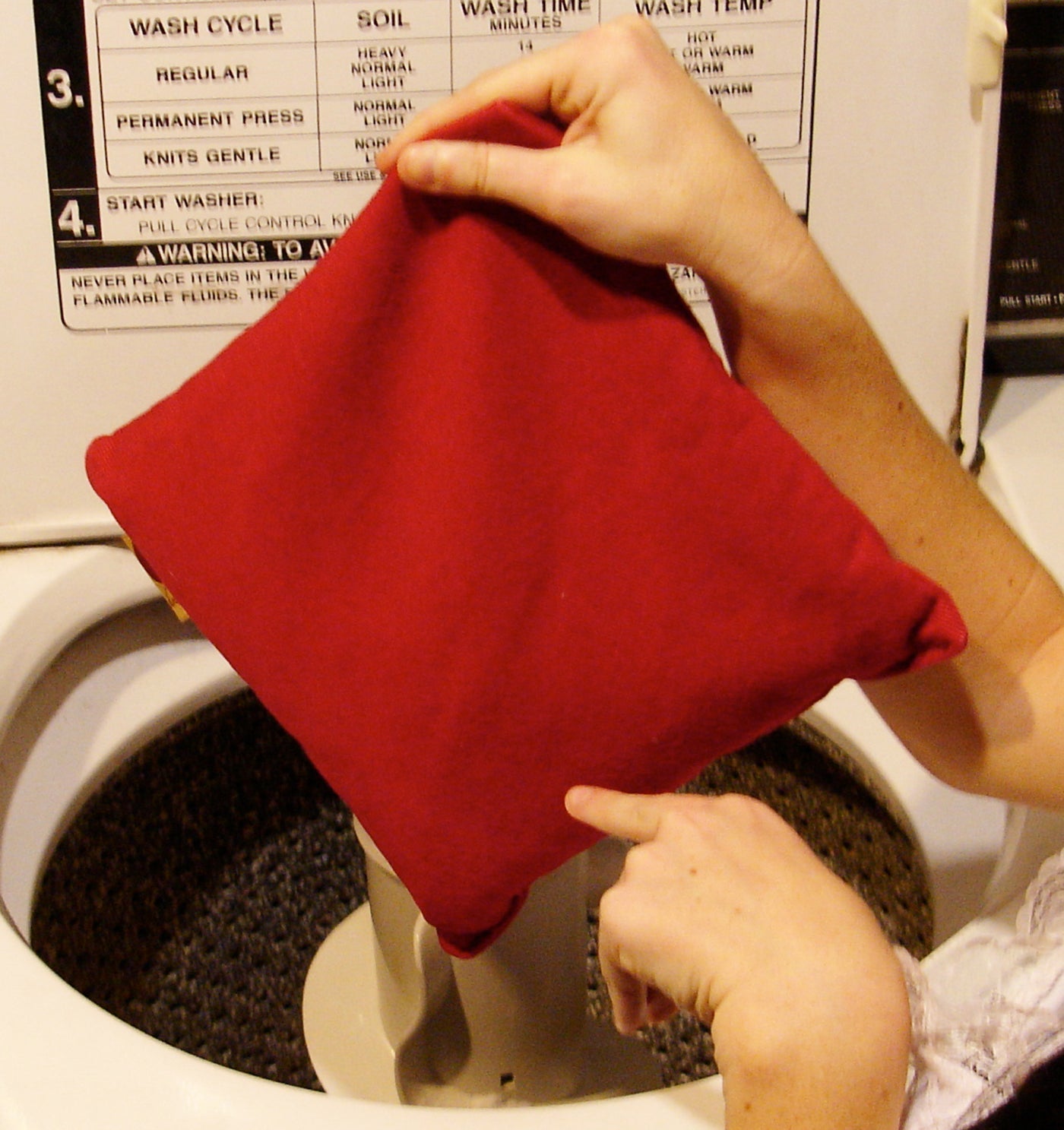 Hot Cherry Square Heat Pillow - Red Ultra-Suede