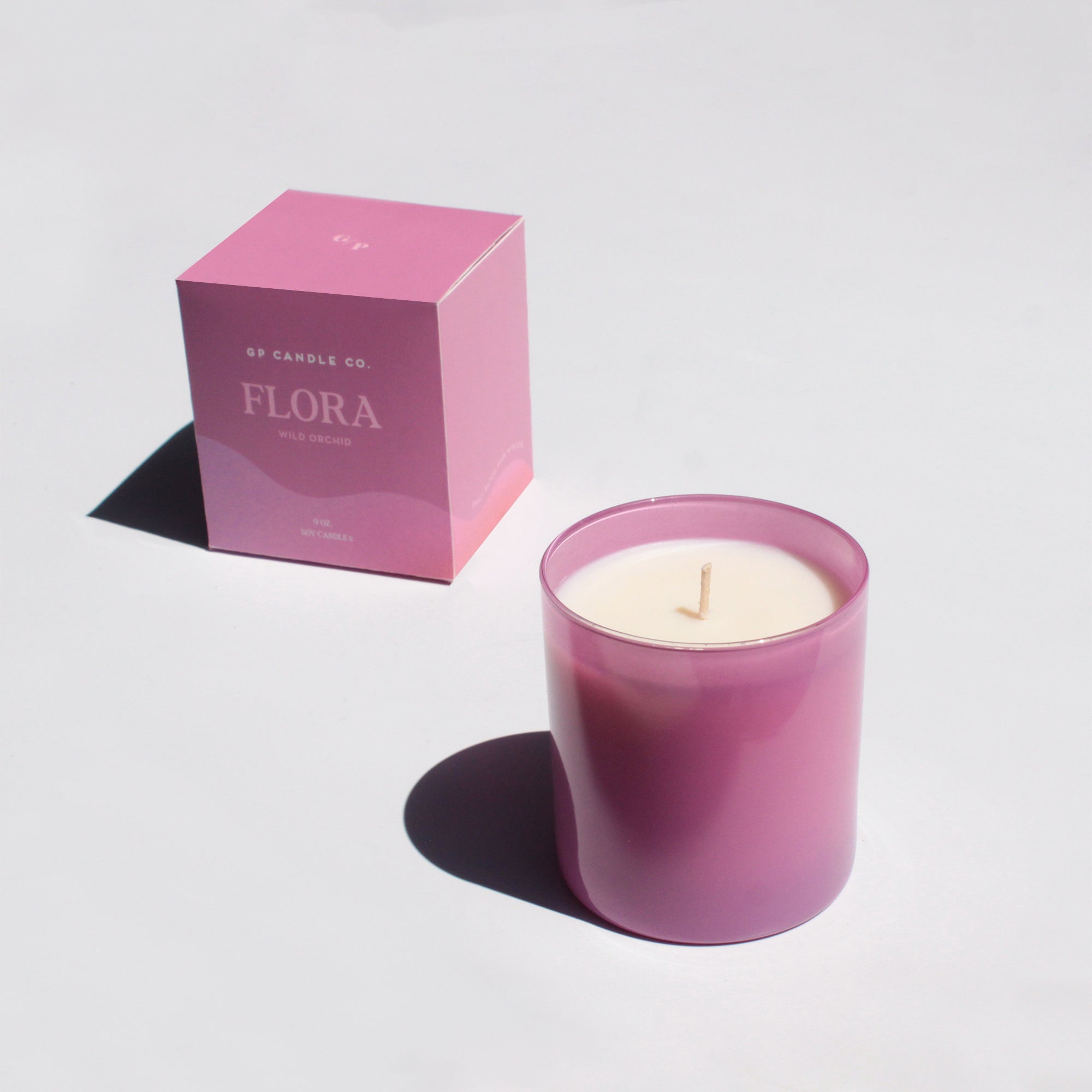 Flora 9 oz. Hue Soy Candle - Wild Orchid