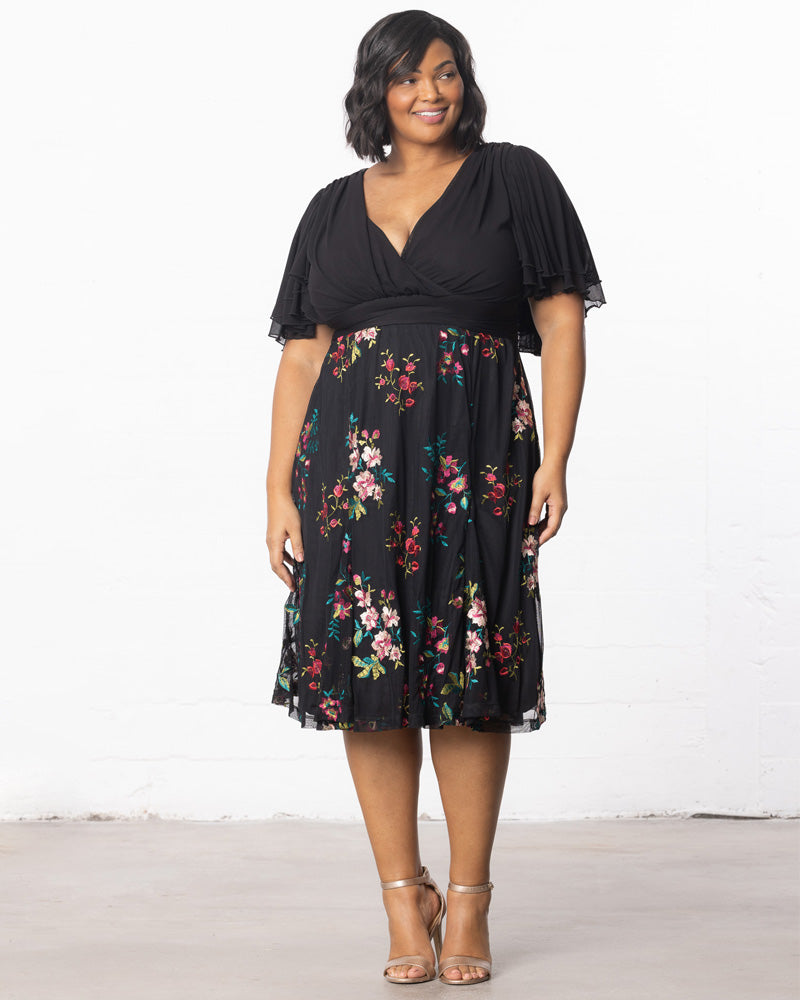 Plus Size Lillian Embroidered Cocktail Dress