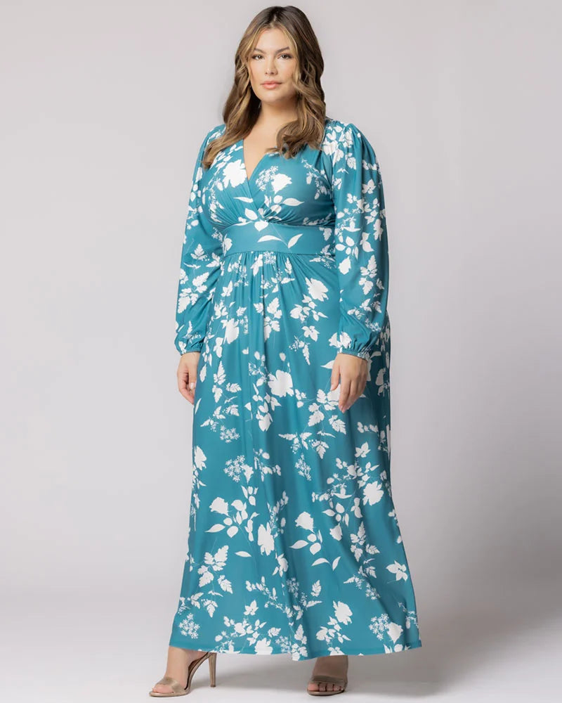 Plus Size Kelsey Long Sleeve Maxi Dress