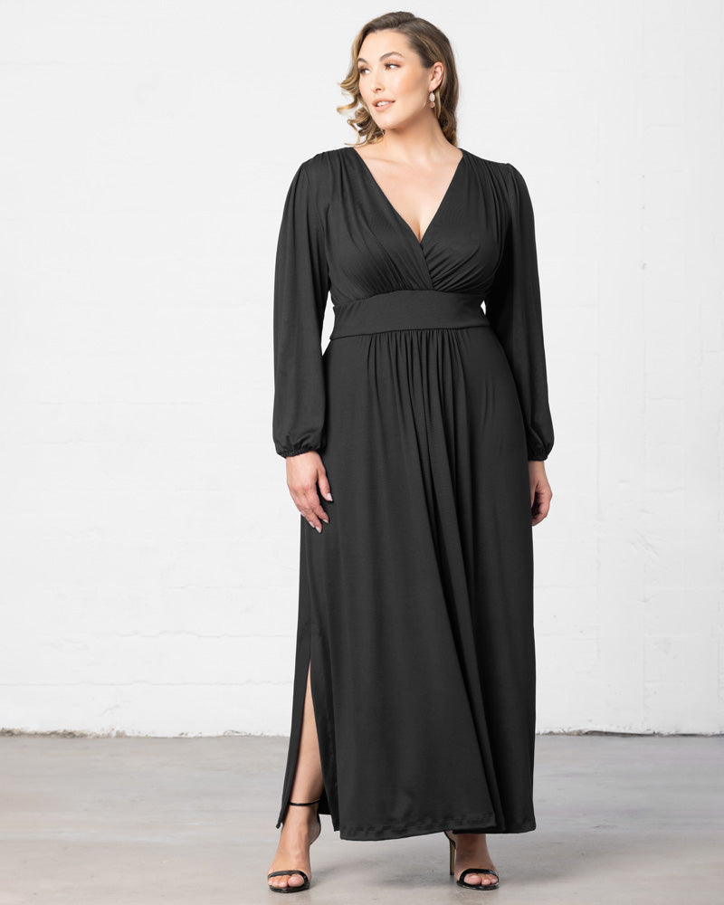 Plus Size Kelsey Long Sleeve Maxi Dress