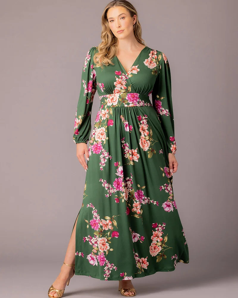 Plus Size Kelsey Long Sleeve Maxi Dress