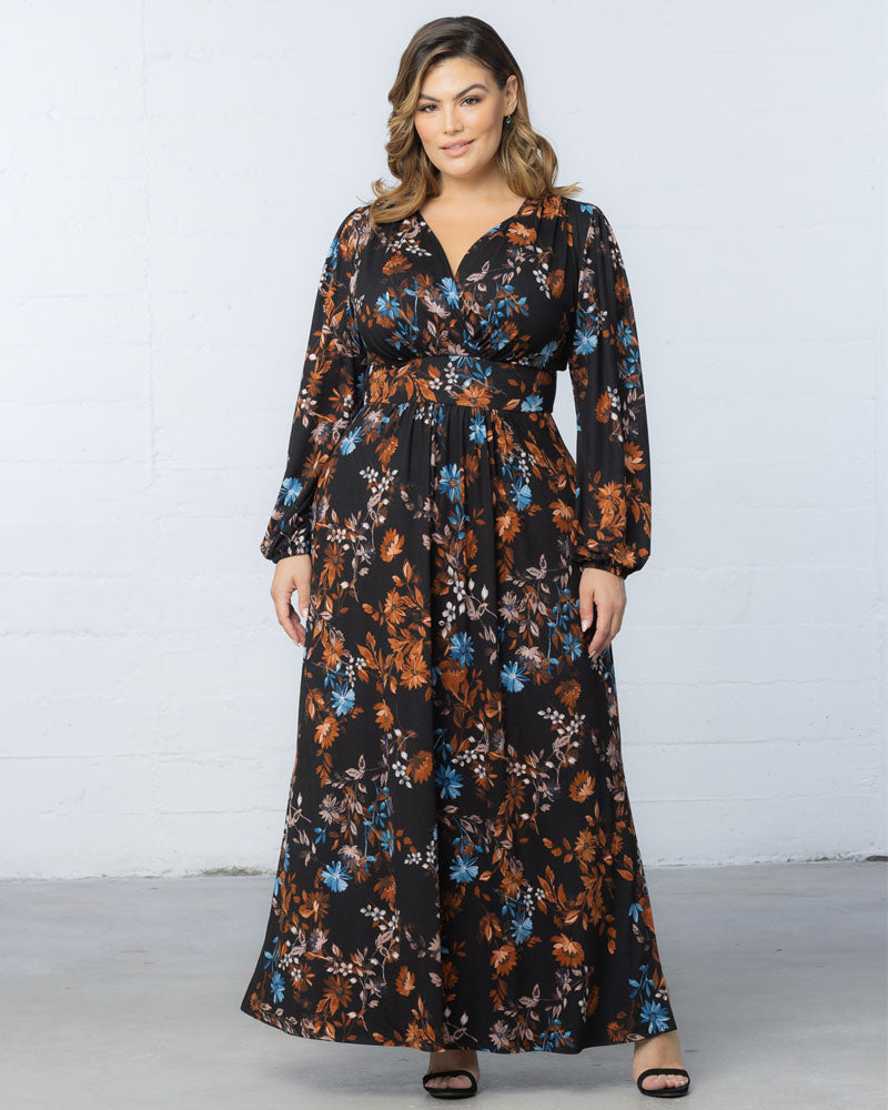 Plus Size Kelsey Long Sleeve Maxi Dress