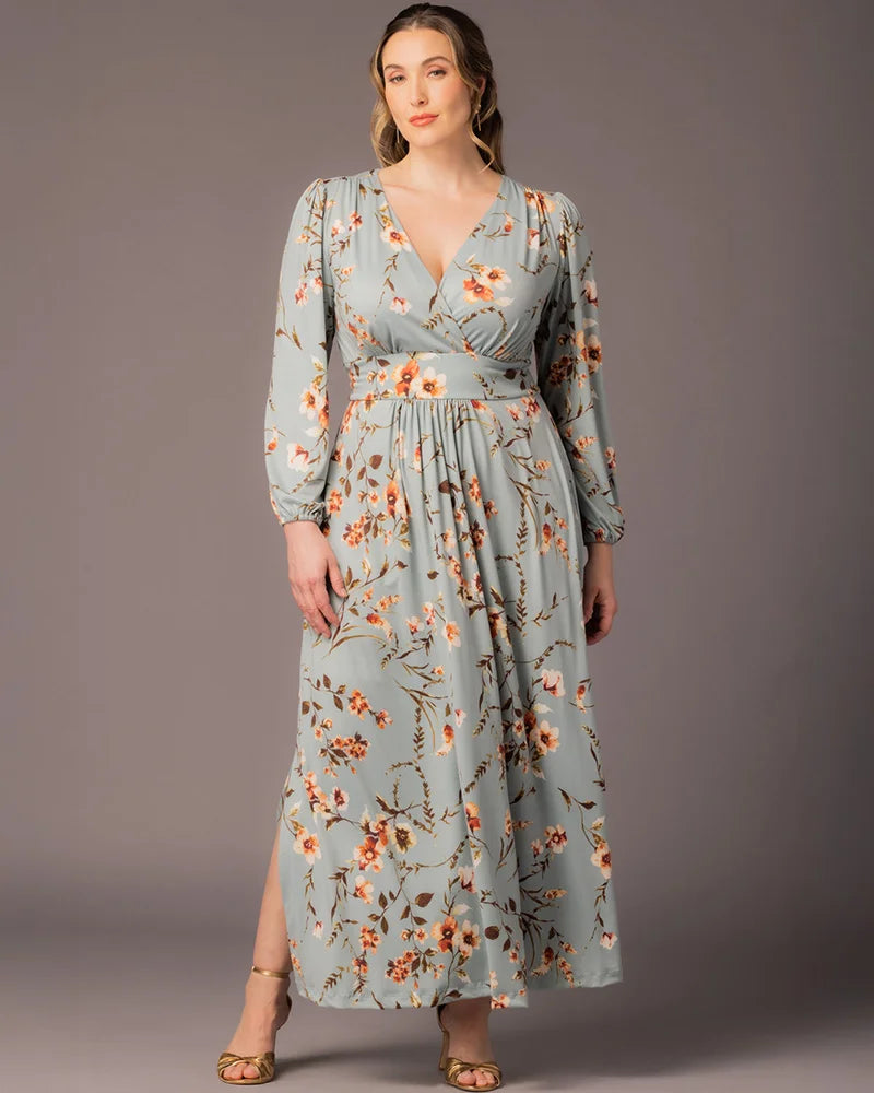 Plus Size Kelsey Long Sleeve Maxi Dress